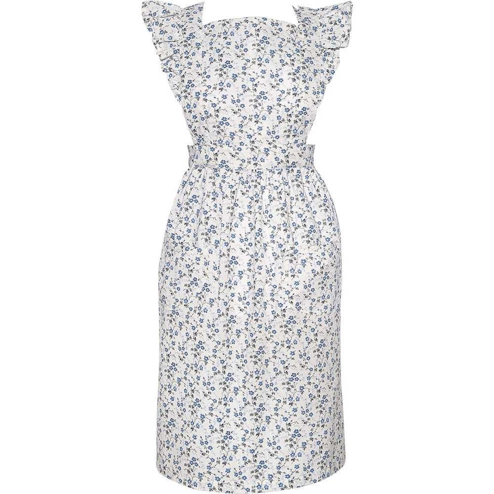 Greengate Kochschürze Greengate Schürze mit Rüschen MONICA DUSTY BLUE Blau