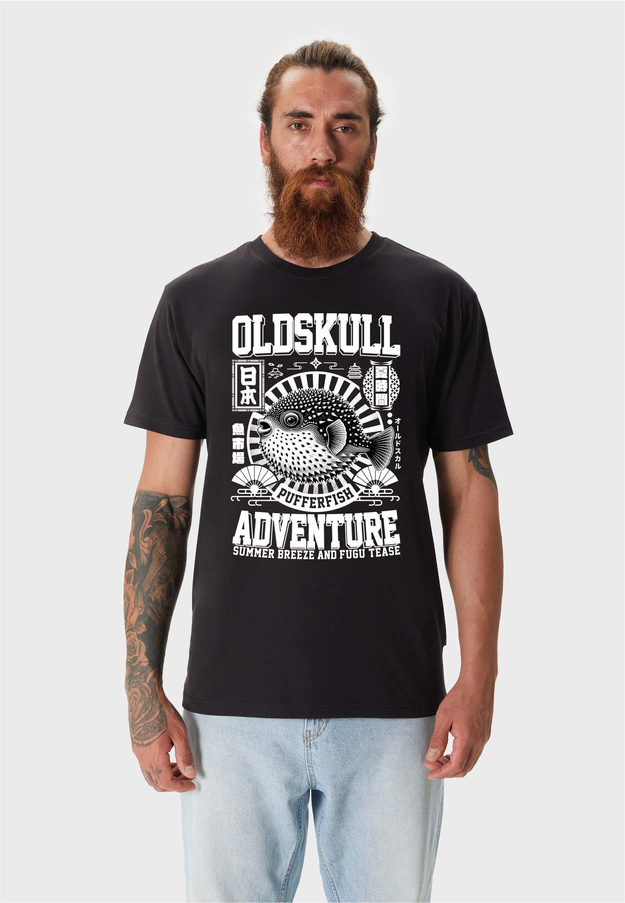 Oldskull T-Shirt WRLDVIBE SPIKY PUFFER (1-tlg) günstig online kaufen