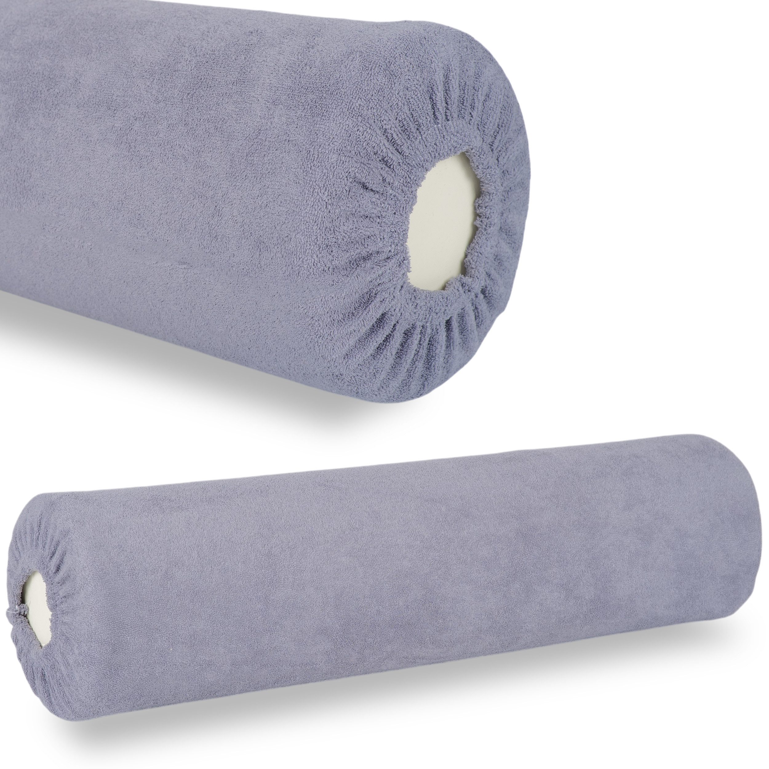 Habys Massageliege Frottee Bezug für Lagerungsrolle, Vollrolle, Nackenkissen, 15x60 cm