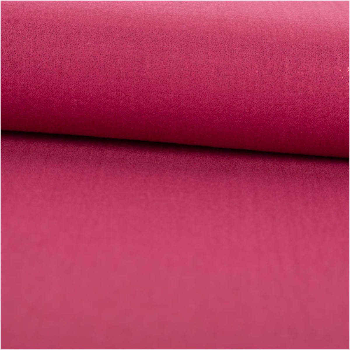 SCHÖNER LEBEN. Stoff Musselin Stoff Meterware Glitzer himbeerrot 135cm kirschrot gold, mit Metallic-Effekt