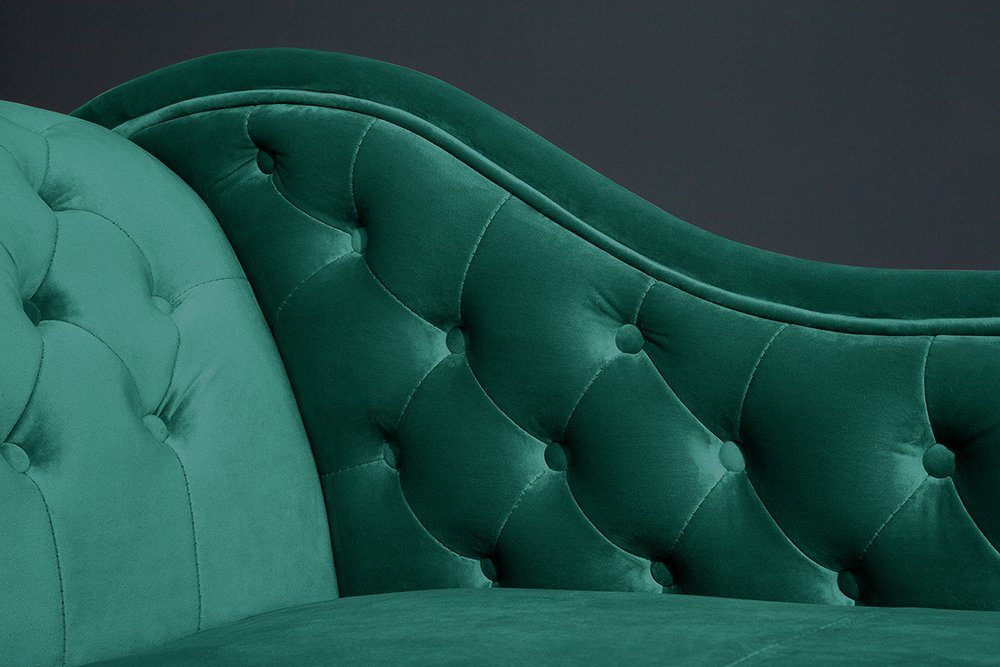 riess-ambiente Recamiere CHESTERFIELD Schlafzimmer · smaragdgrün, Wohnzimmer 170cm · · Barock 1 Teile, Design Samt