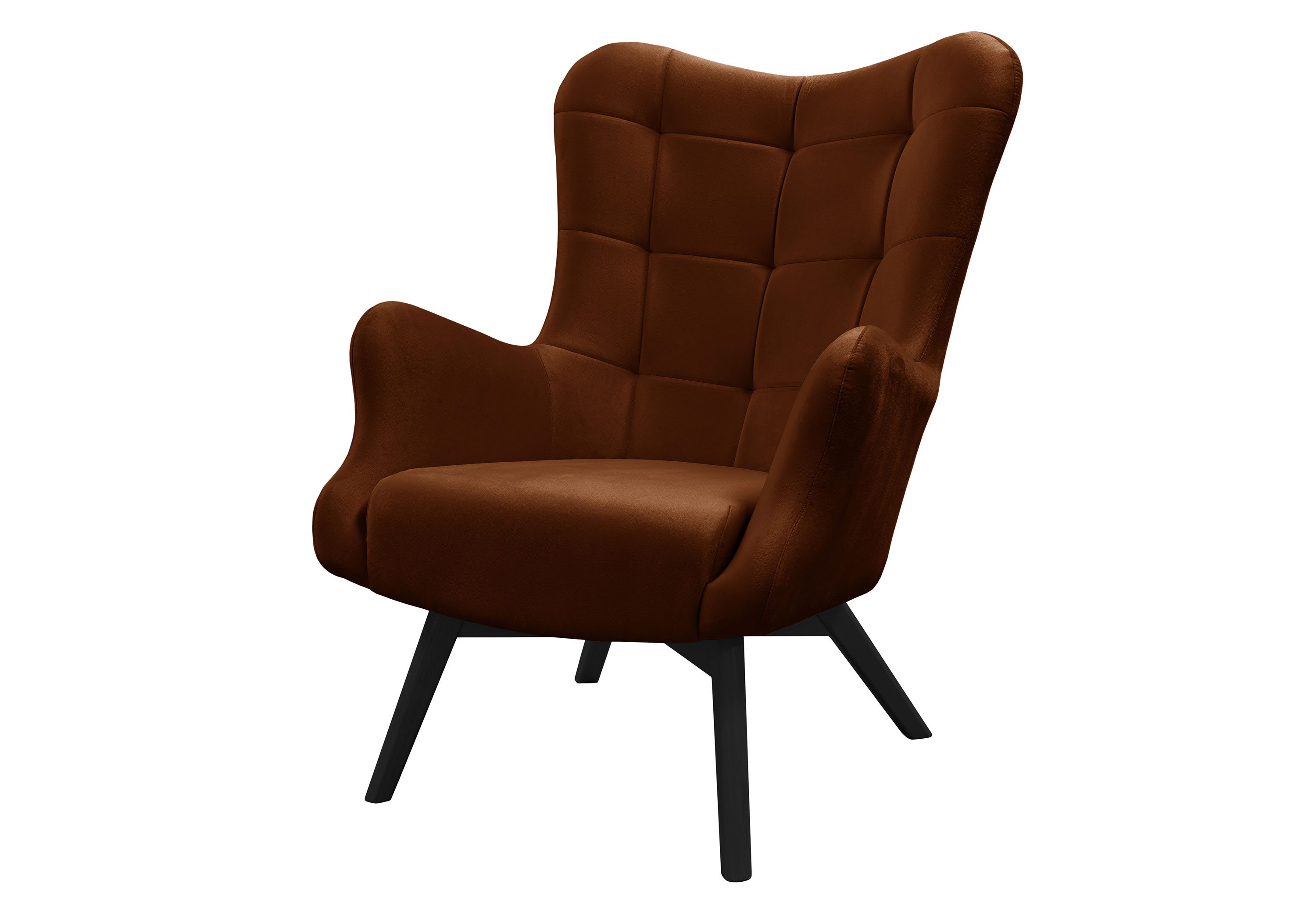 Lookway Sessel Sand auf Holzbeinen Relaxsessel mit gepolsterter Rückenlehne (1x Sessel), Breite: 79 cm