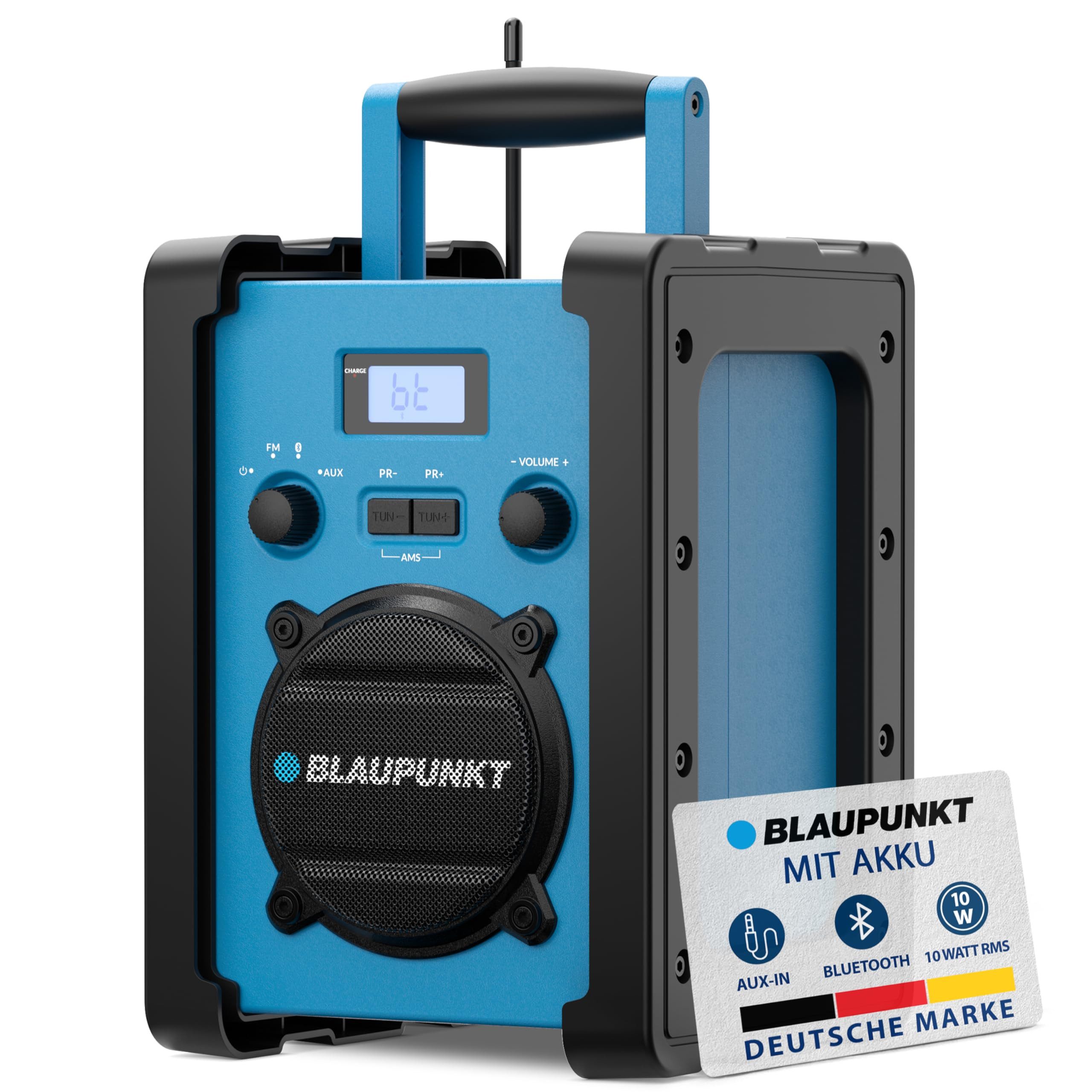 Blaupunkt BSR 30 Baustellenradio (Robustes Baustellenradio mit Bluetooth, IP45, 10 W RMS)