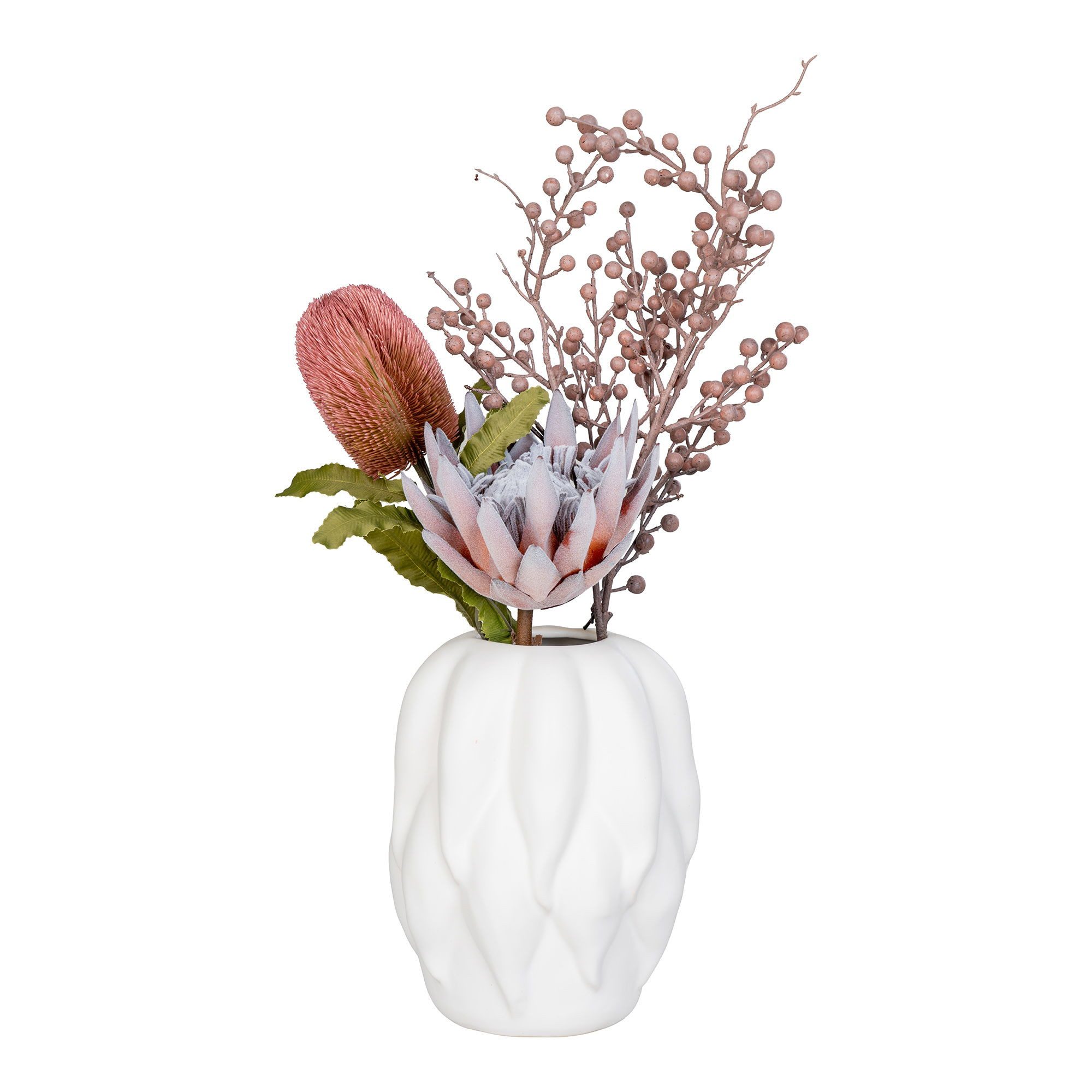 tinkaro Dekovase Vase Keramik 19,5 x 19,5 x 26 cm Beige (1 St), Schlichter Blütengefäß für Blumen als dekoratives Element im Wohnraum