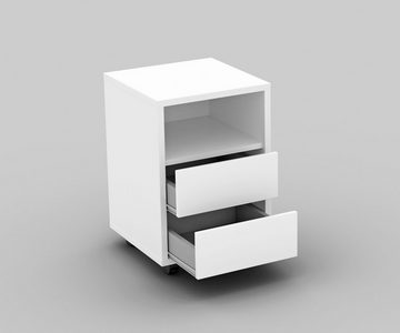 Helvetia Rollcontainer Agapi, Bürocontainer im modernen Design, 40x40x62 cm, 2 Schubkästen