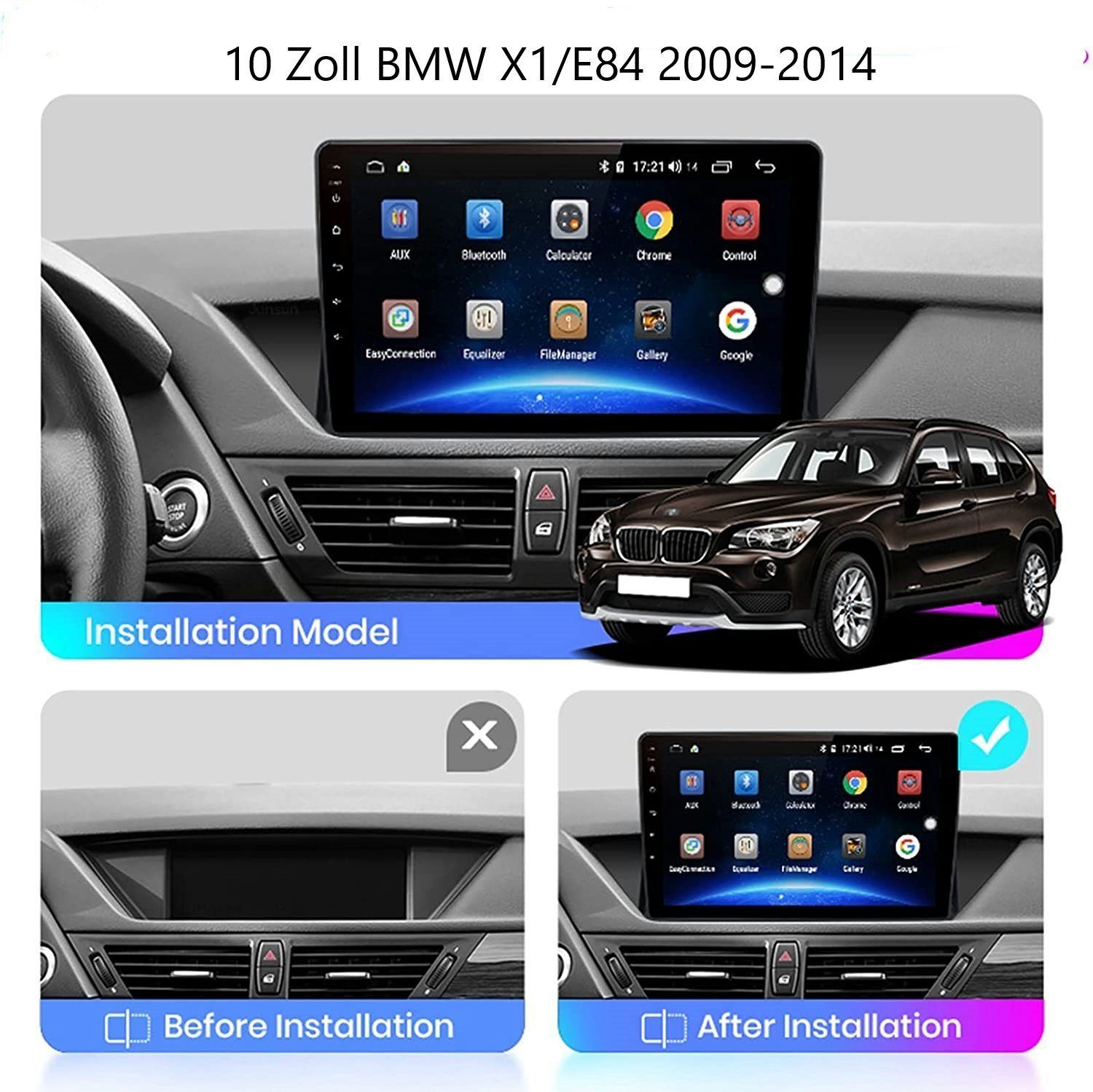 BMW X1 GPS GABITECH 11 Navi Android 2009-2012 10" Autoradio Autoradio E84 für