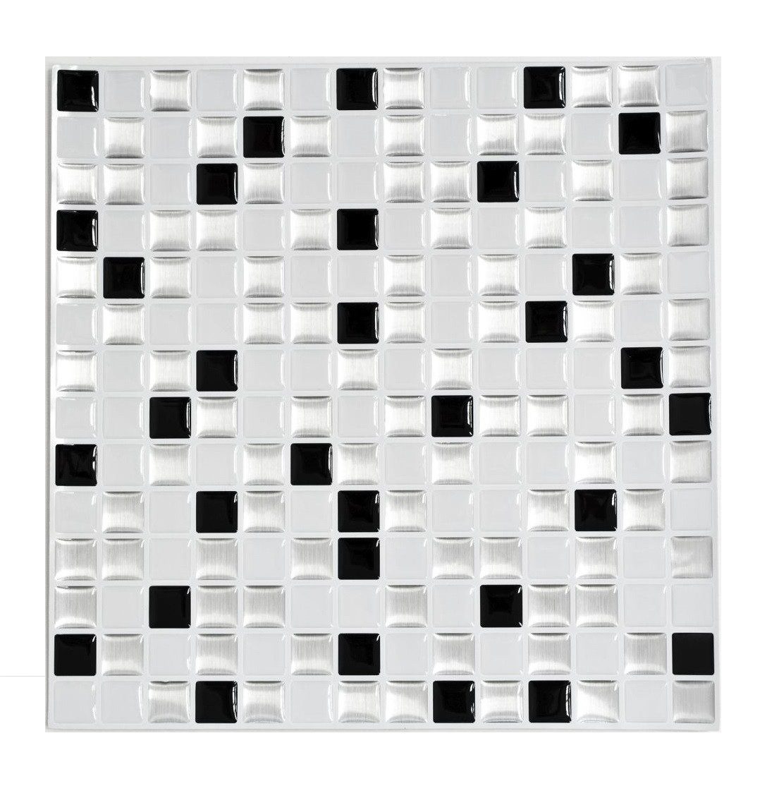 Mosani Fliesenaufkleber 4 Stk. selbstklebende Vinyl Klebefliesen Wanddeko (Set, 4-teilig), Spritzwasserbereich geeignet, Küchenrückwand Spritzschutz