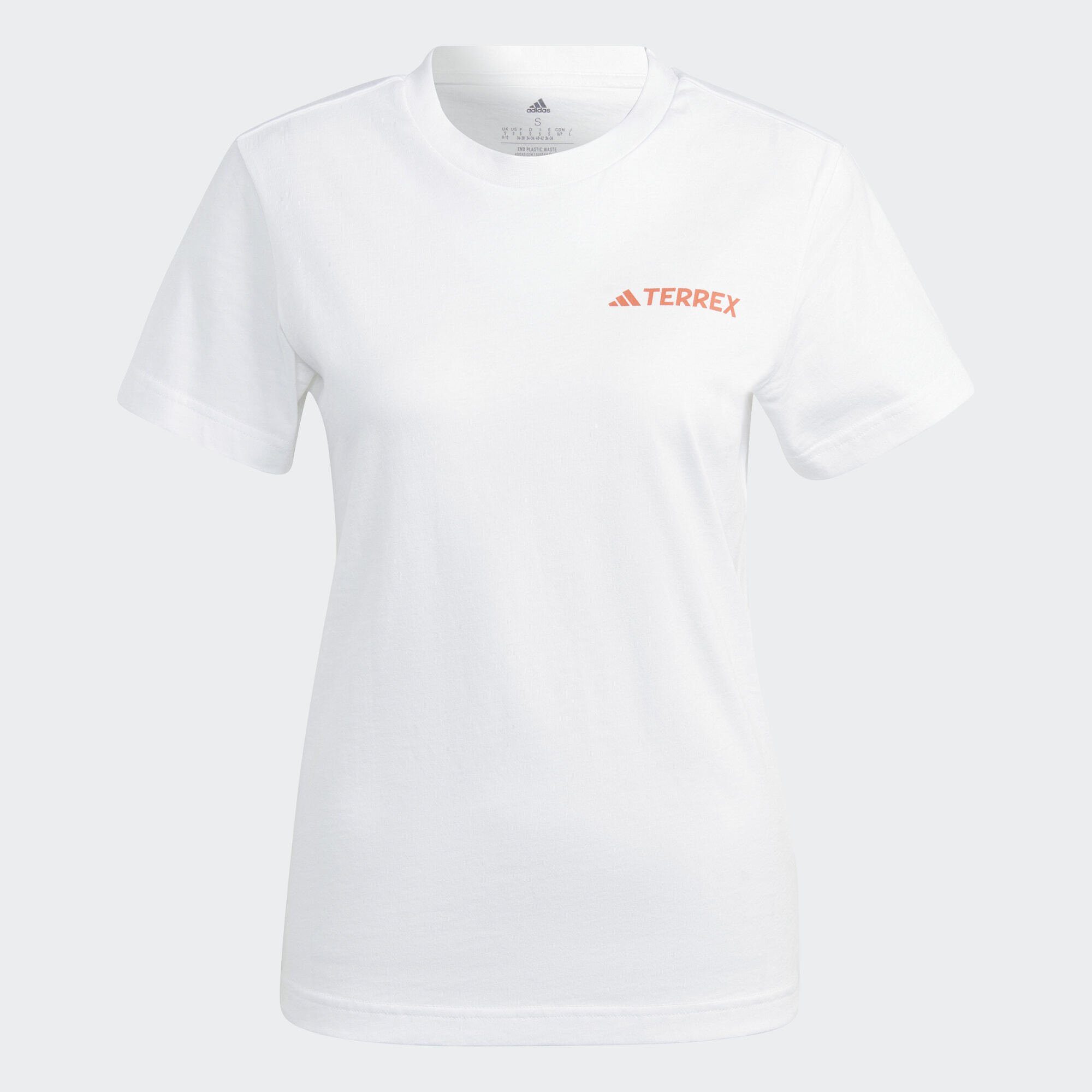TERREX T-SHIRT GRAPHIC adidas ALTITUDE TERREX Funktionsshirt White