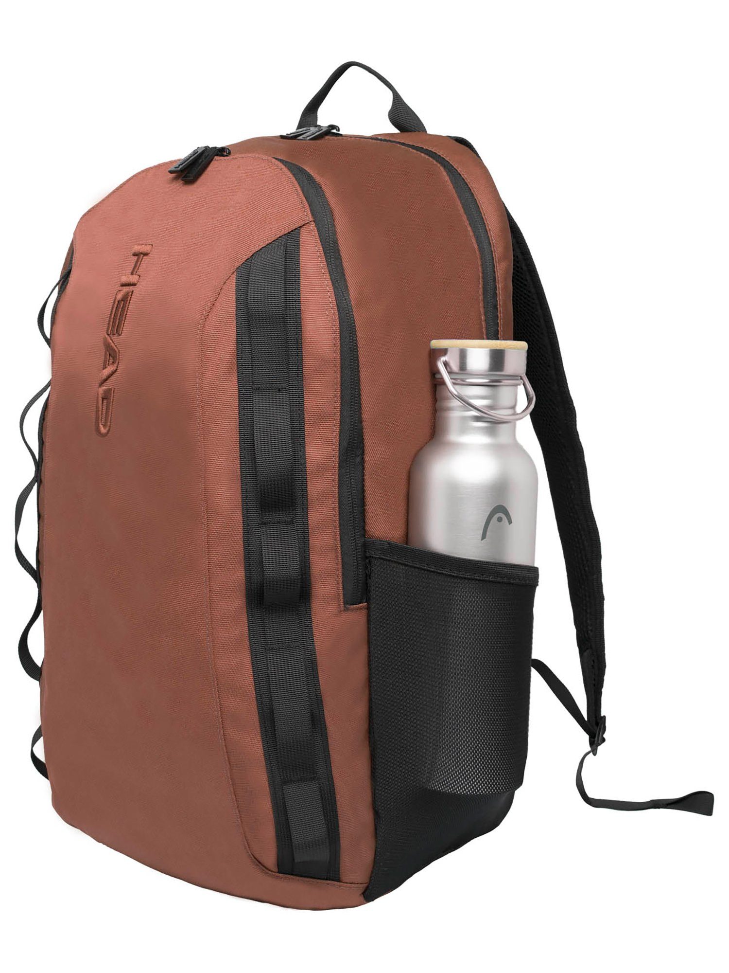 2 Compartments Rucksack Point Head Backpack Terracotta