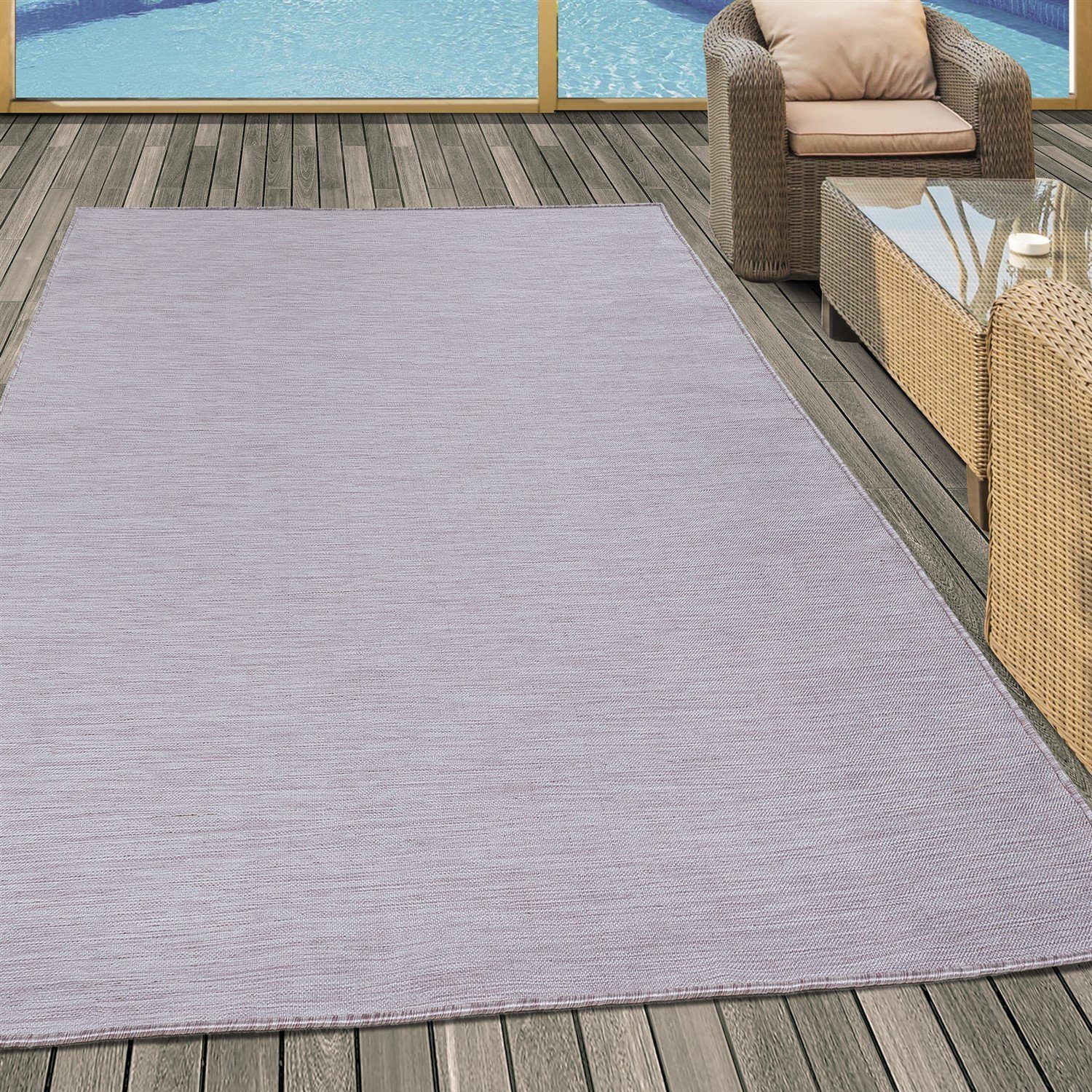 Teppich Outdoor geeignet 6mm Höhe, Giantore, rechteck, Höhe: 6 mm Pink