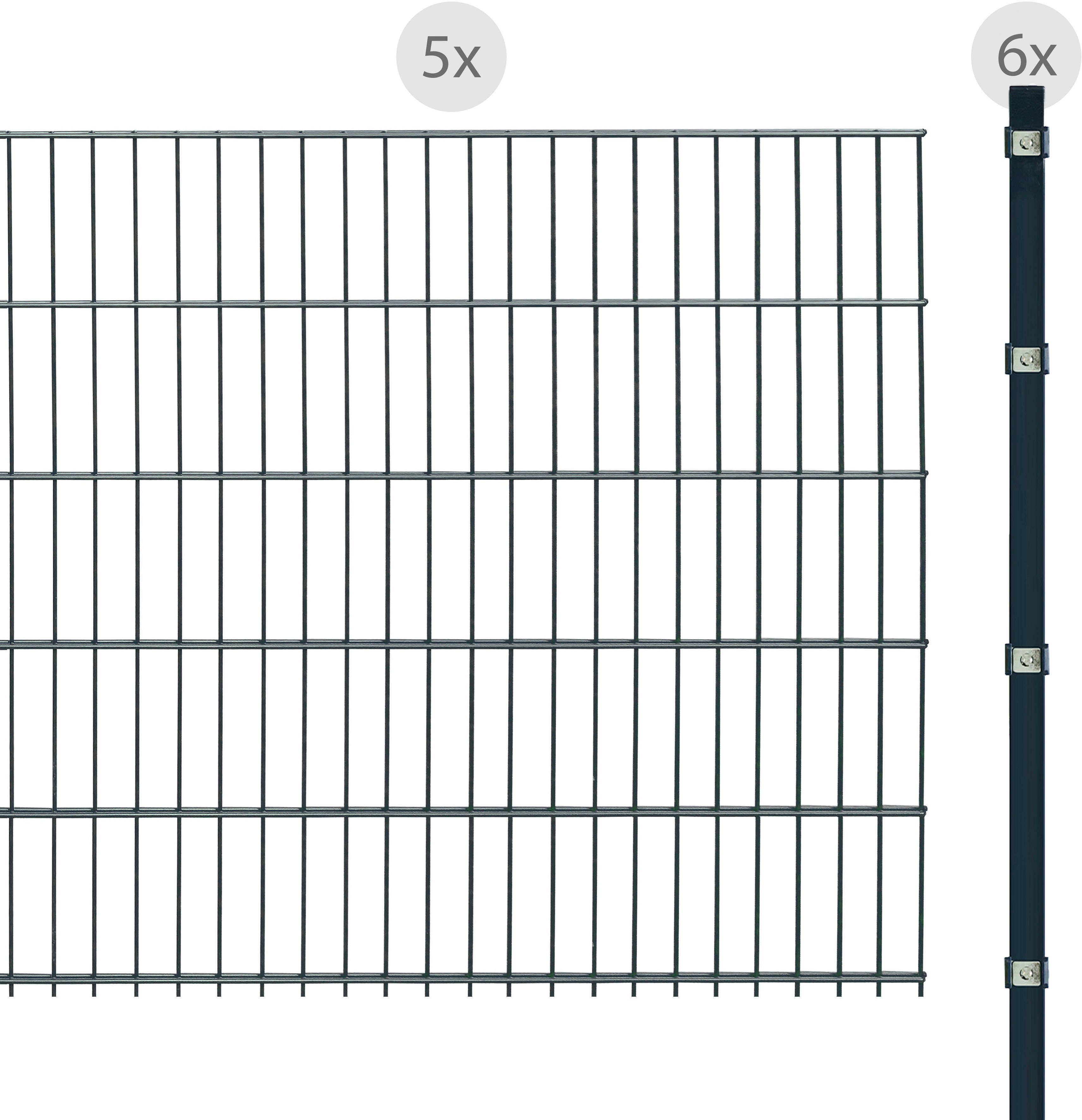 Arvotec Doppelstabmattenzaun ESSENTIAL 103 zum Einbetonieren, (Set), Zaunhöhe 103 cm, Zaunlänge 2 - 60 m