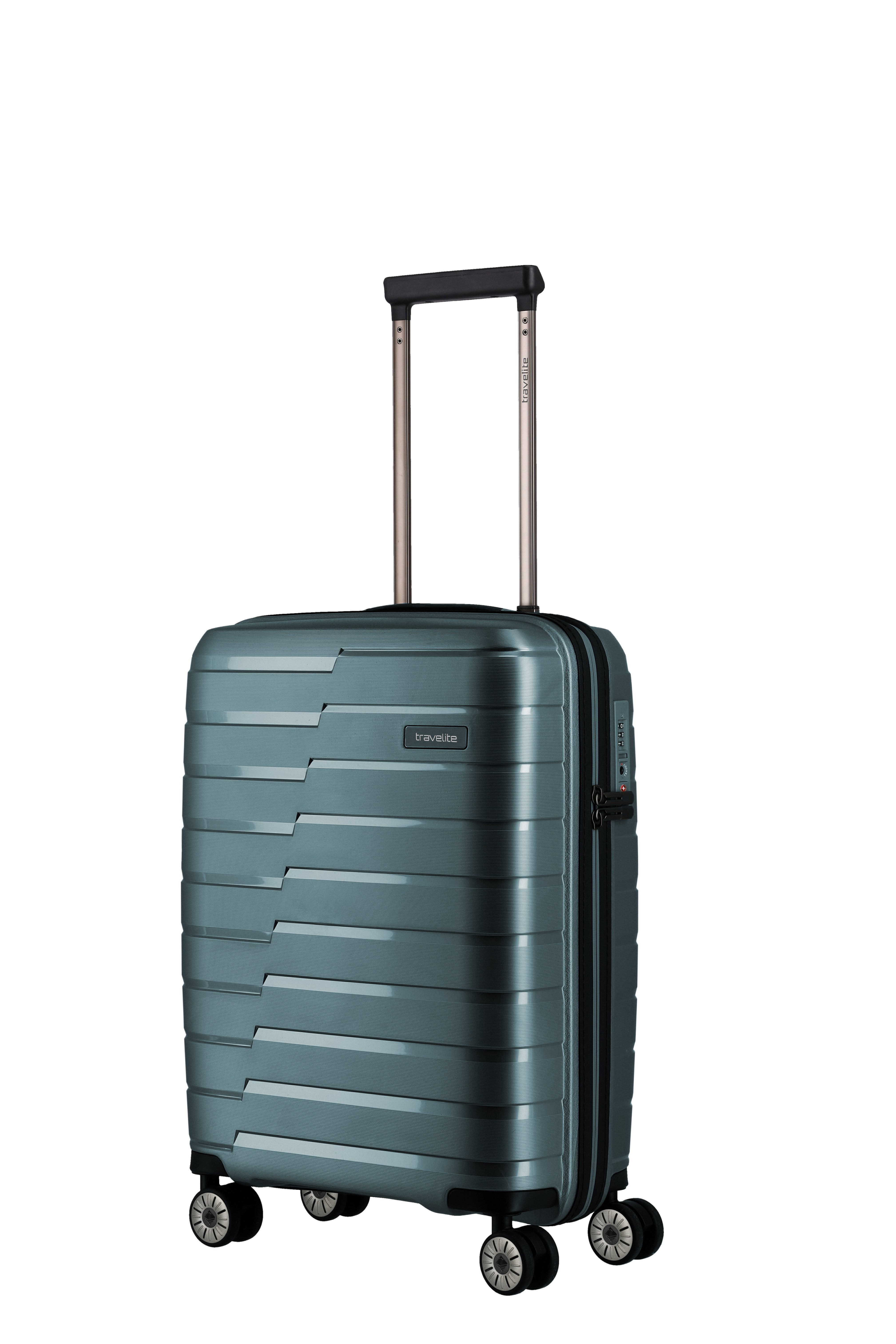 travelite Trolley AIR BASE Reisekoffer Hartschale, 4 Rollen, kratzresistenter Oberfläche und cleverer Innenaufteilung