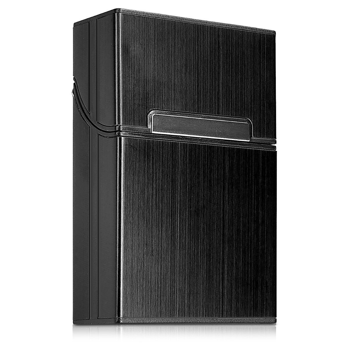 kwmobile Tabakbeutel Zigarettenetui Zigarettenbox Hülle für Zigaretten (1-tlg), aus Aluminium mit Magnetverschluss