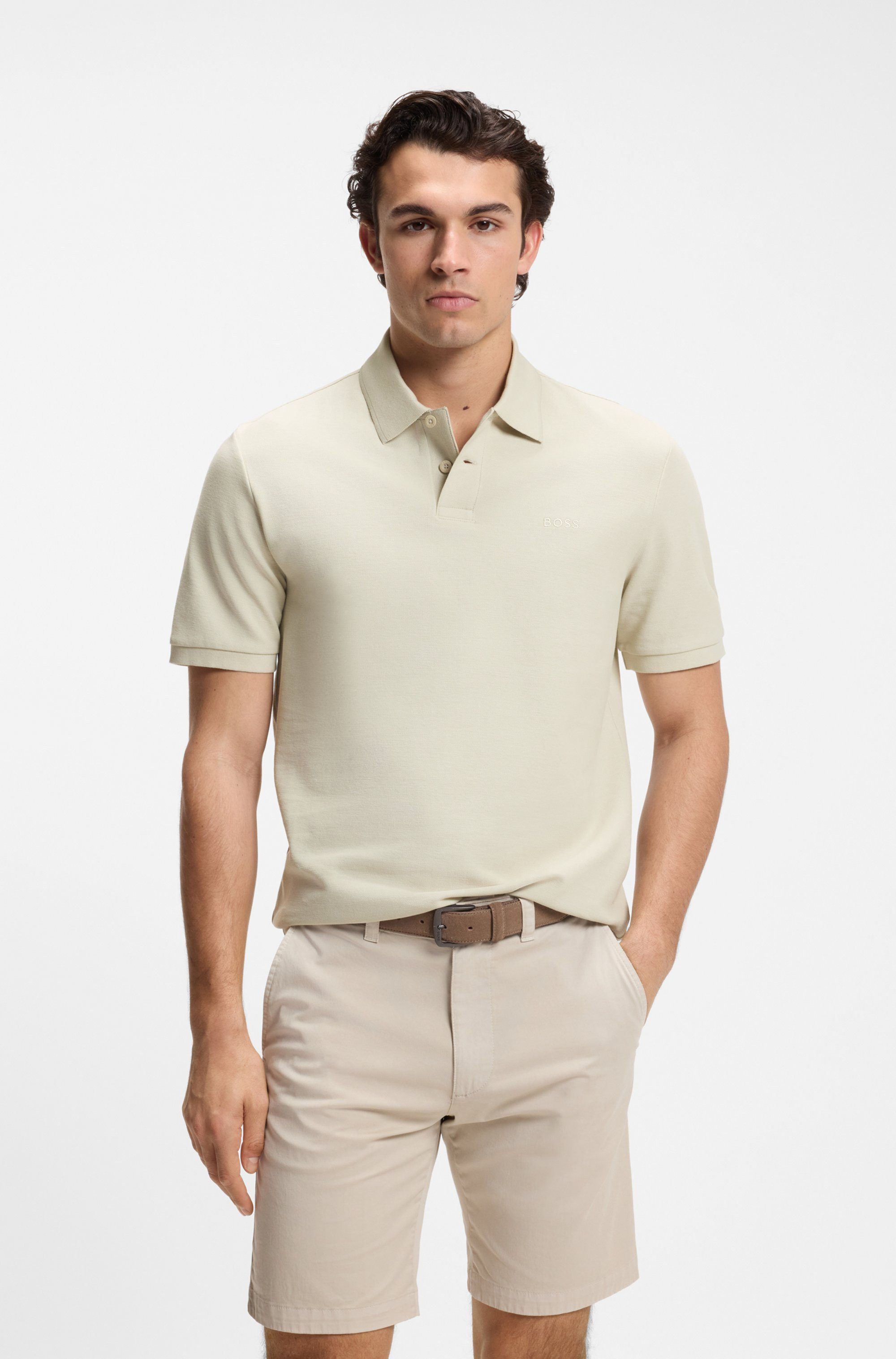 BOSS ORANGE Poloshirt Phoenix Regular Fit reine Baumwolle, Logostickerei