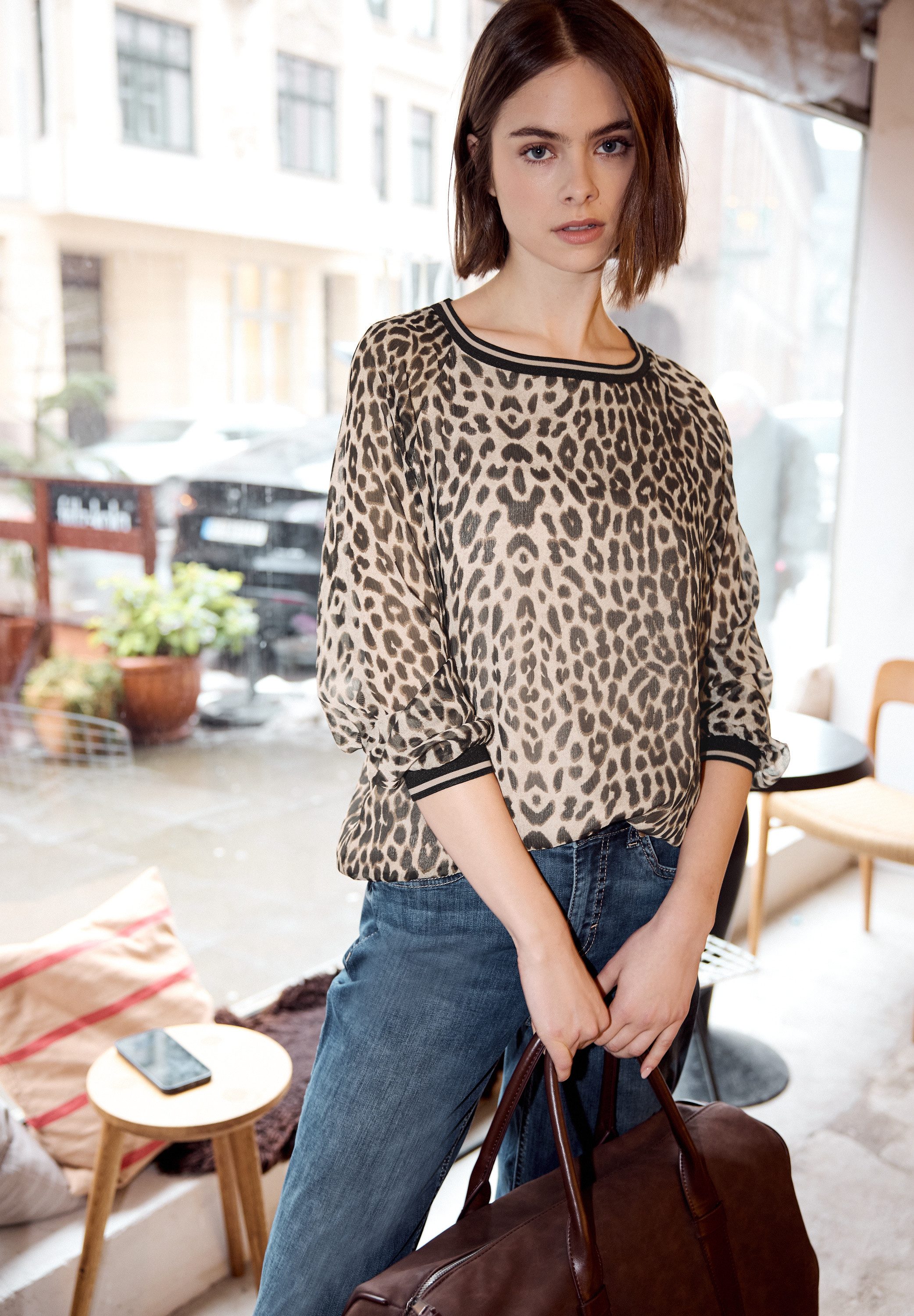STREET ONE STUDIO Chiffonbluse mit Chiffon-Lagen-Look