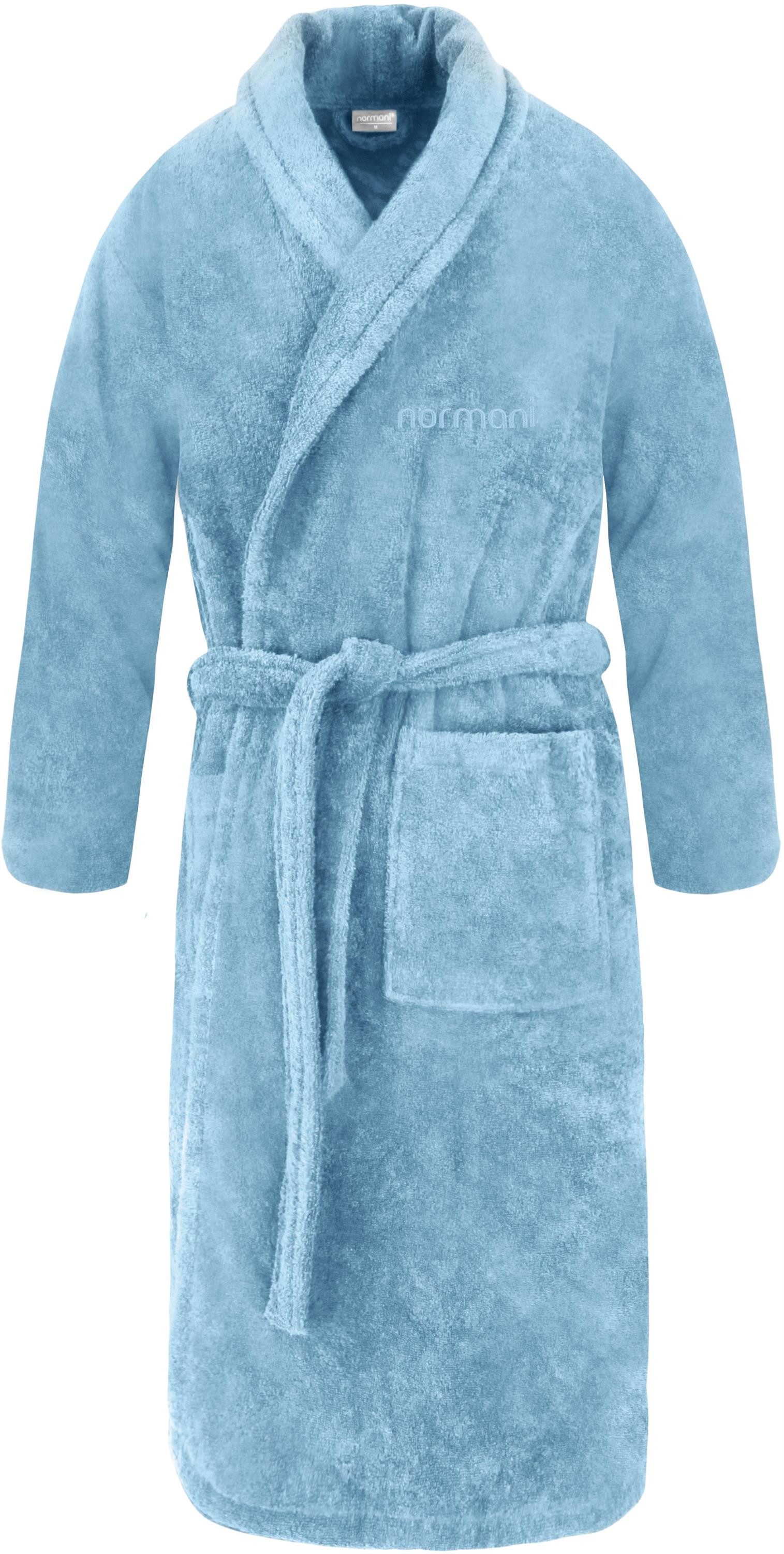 normani Unisex-Bademantel Unisex Baumwoll-Bademantel 450 g/m² Flee, 122, Bi günstig online kaufen