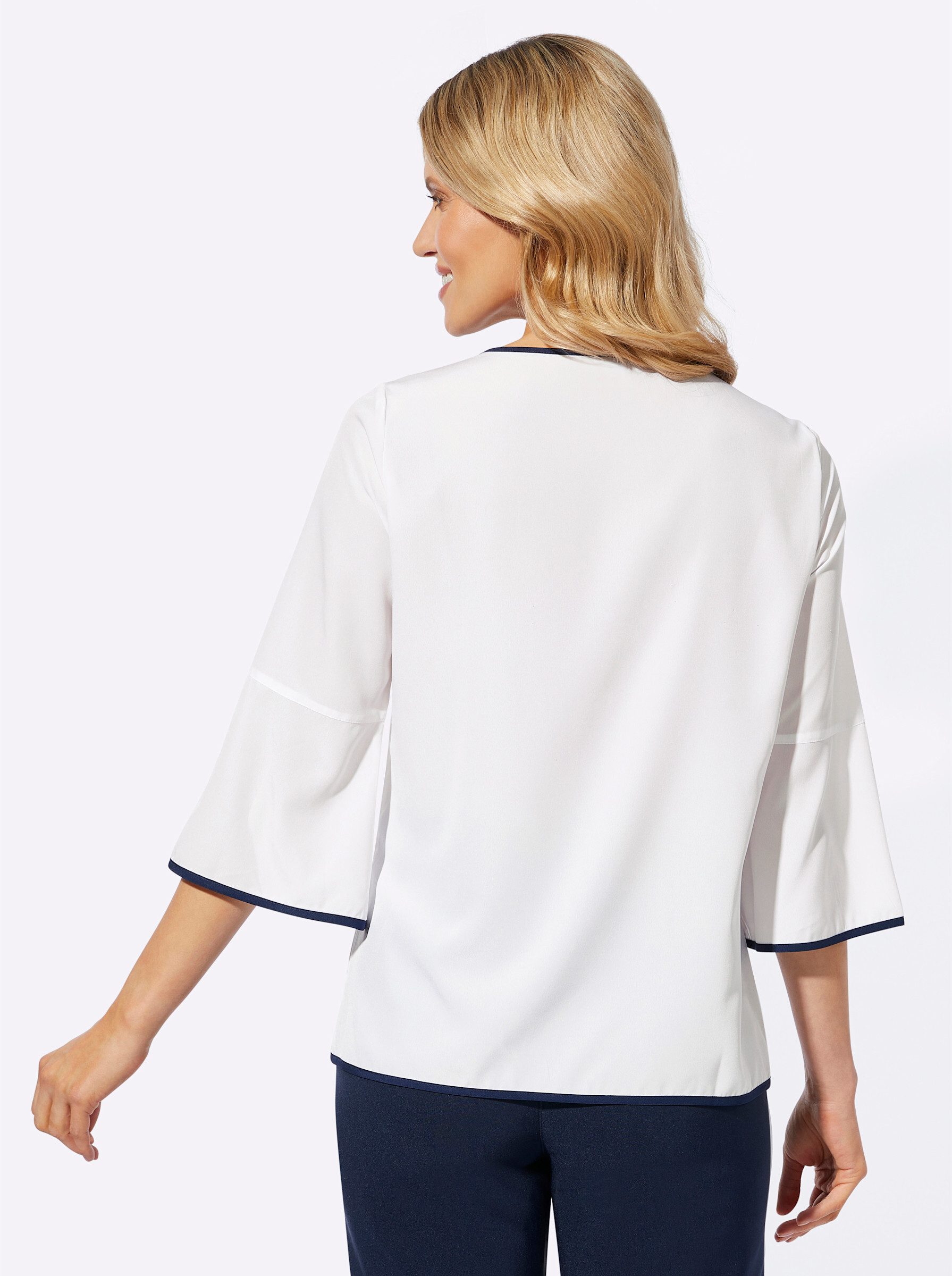 Sieh an! Klassische Bluse Schlupfbluse günstig online kaufen