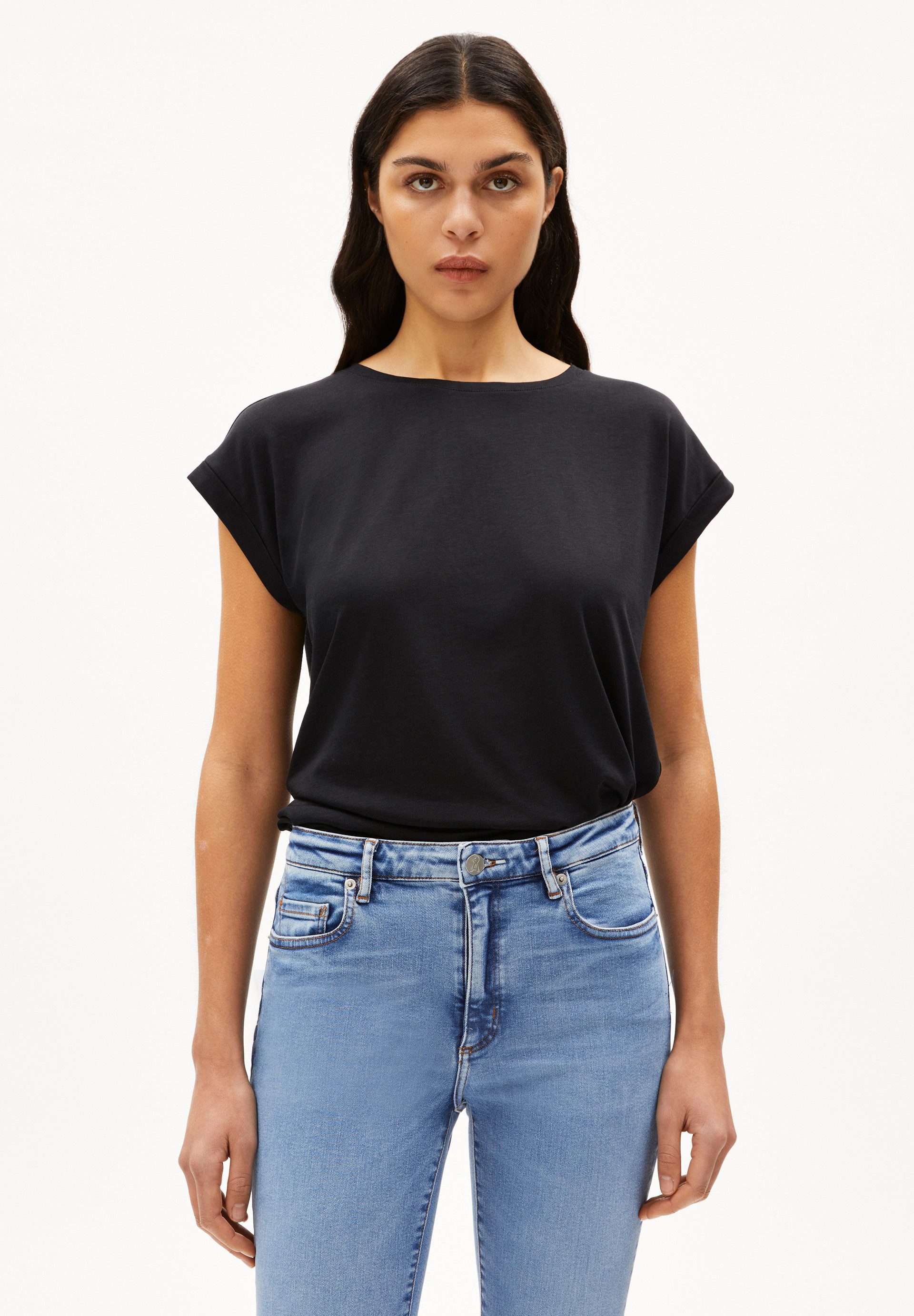 T-Shirt JILAANA T-Shirt aus TENCEL™ Lyocell Mix