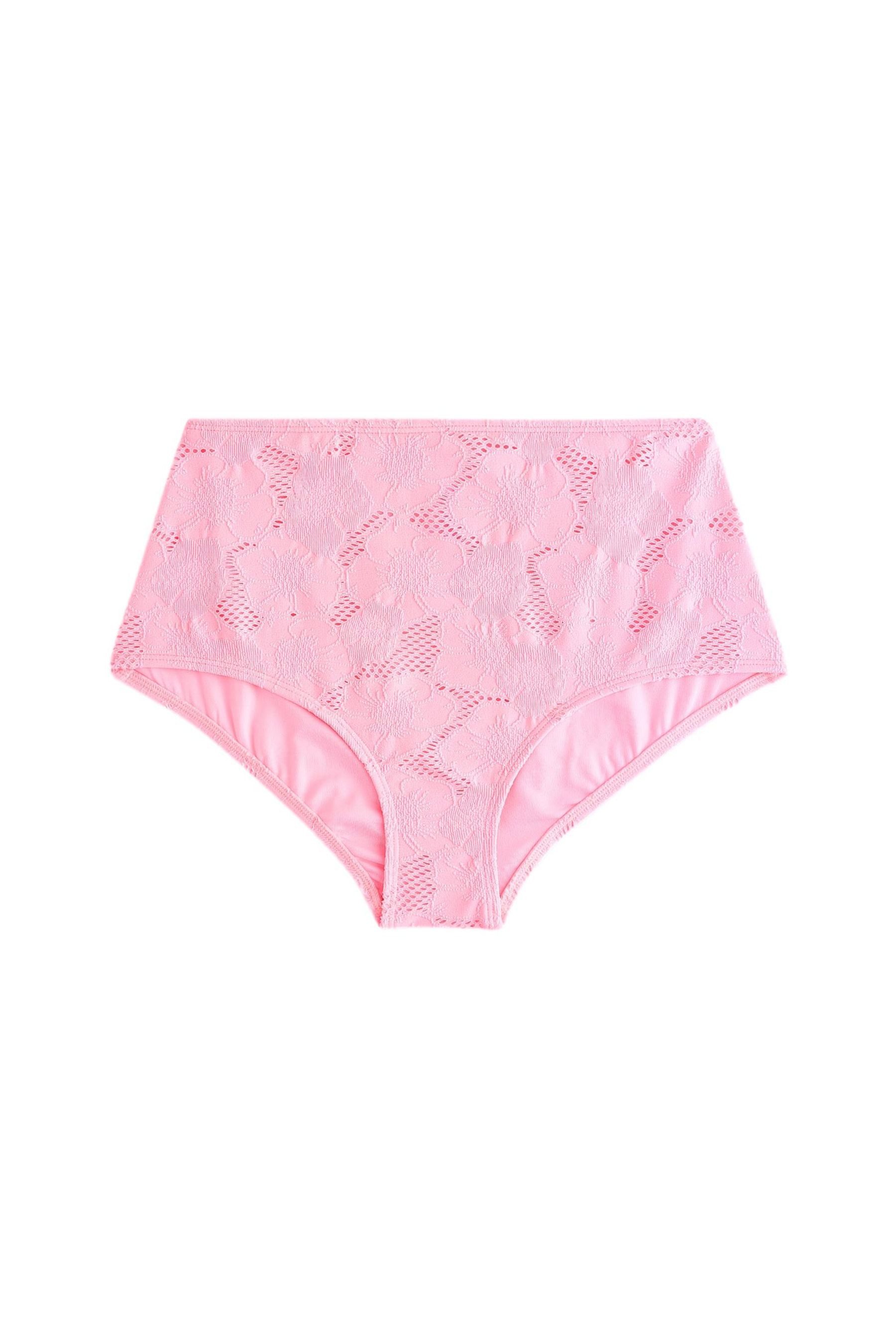 Highwaist-Bikini-Hose Hochbund-Bikinihose mit Print