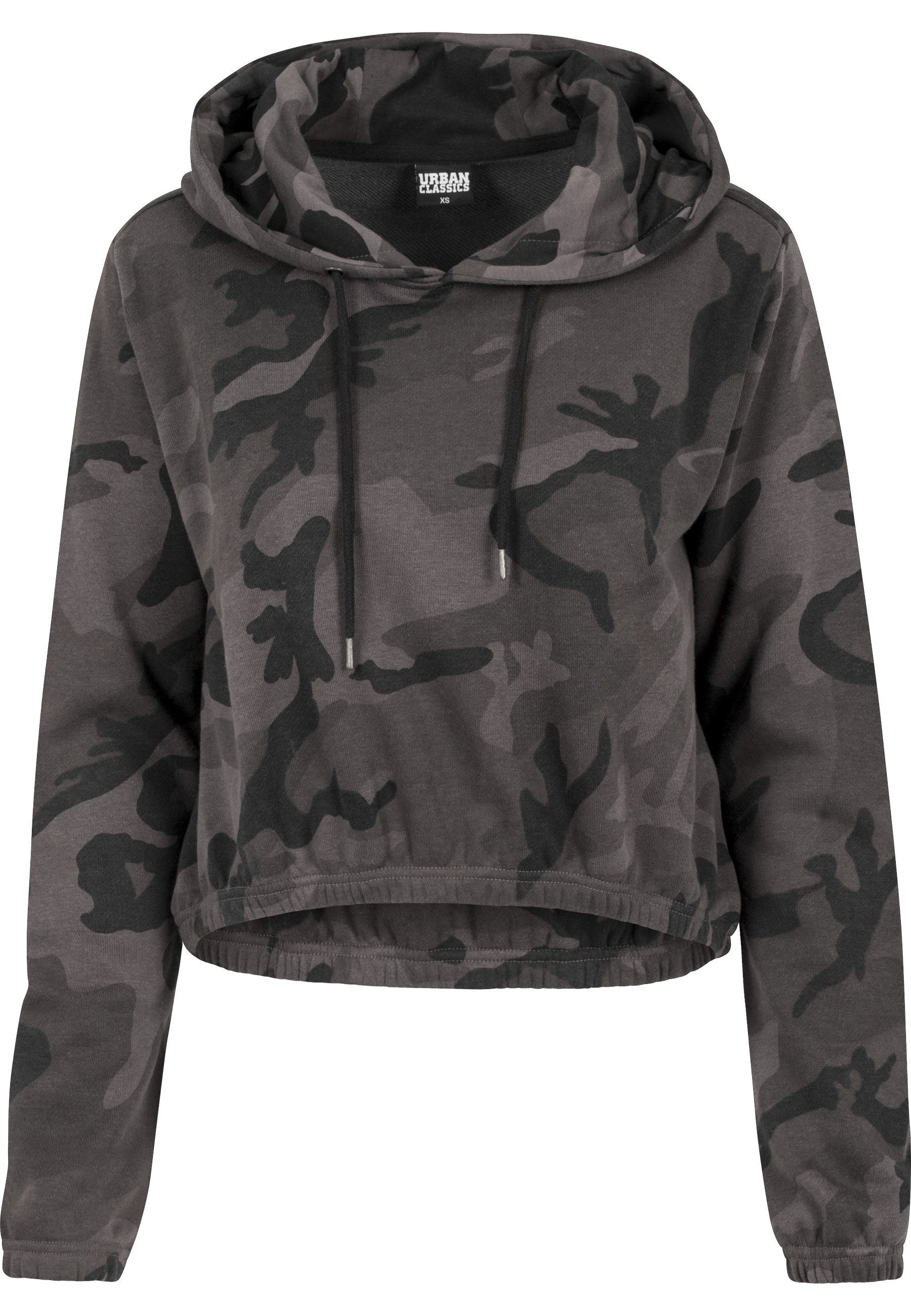 URBAN CLASSICS Sweatshirt Urban Classics Damen Ladies Camo Cropped Hoody (1-tlg)
