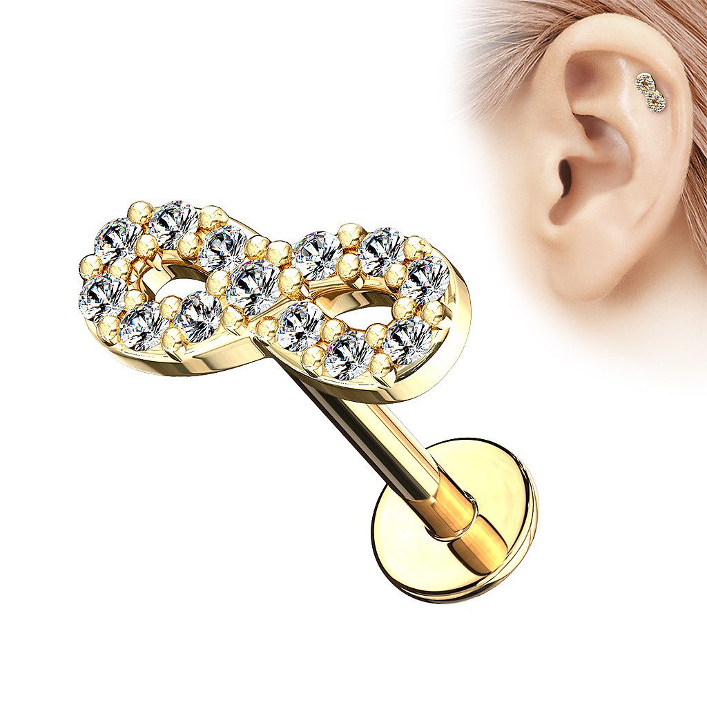 Taffstyle Piercing-Set Tragus Knorpel Labret Piercing Kristall Unendlich Ze günstig online kaufen