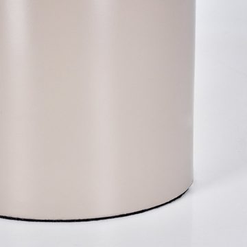 hofstein Tischleuchte moderne Nachttischlampe aus Metall/Glas in Taupe/Weiß, ohne Leuchtmittel, Tischlampe, Ø 20cm, mit An-/Ausschalter, 1xE27, ohne Leuchtmittel