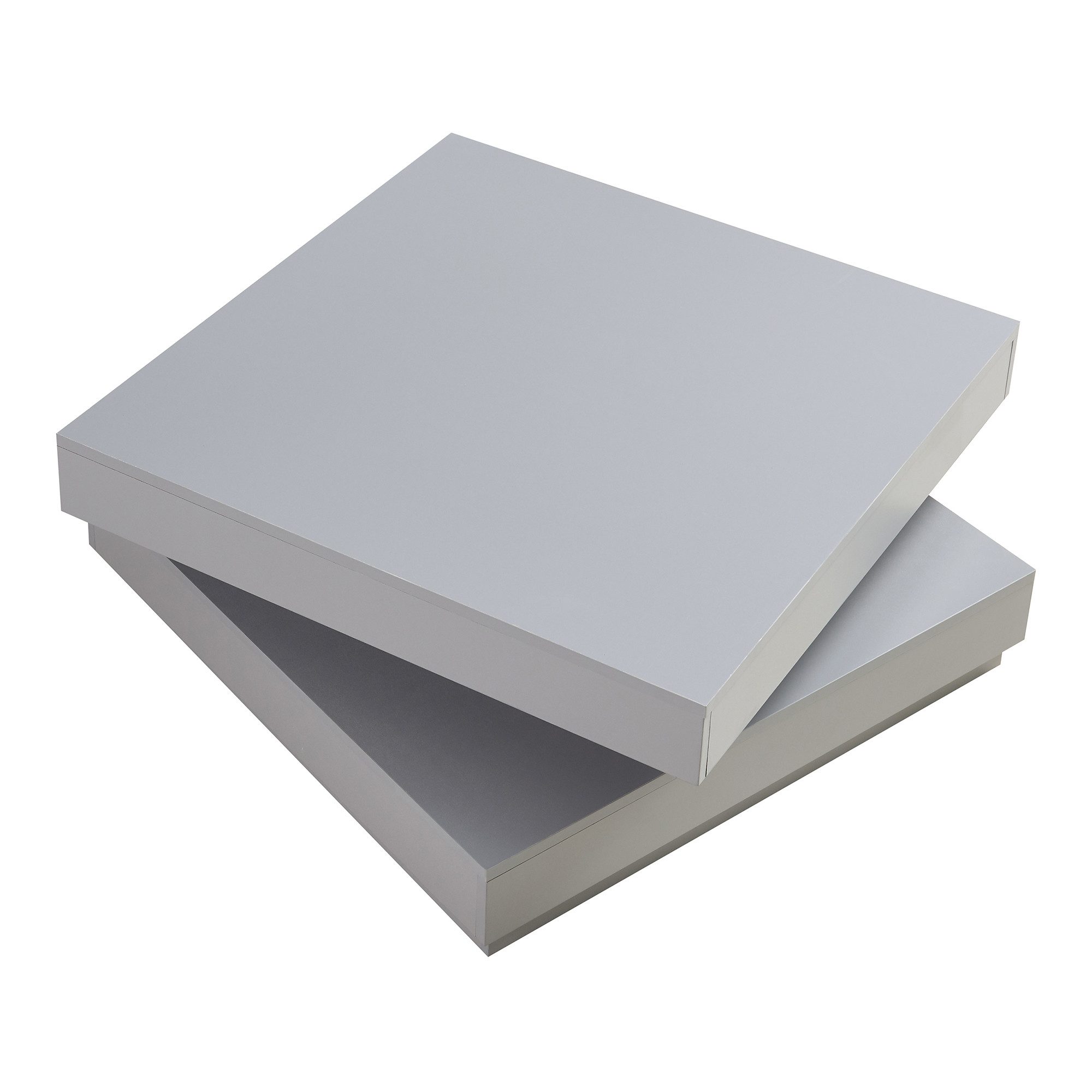 en.casa Couchtisch, »Florenz« quadratisch 76 x 76 x 38 cm Hellgrau