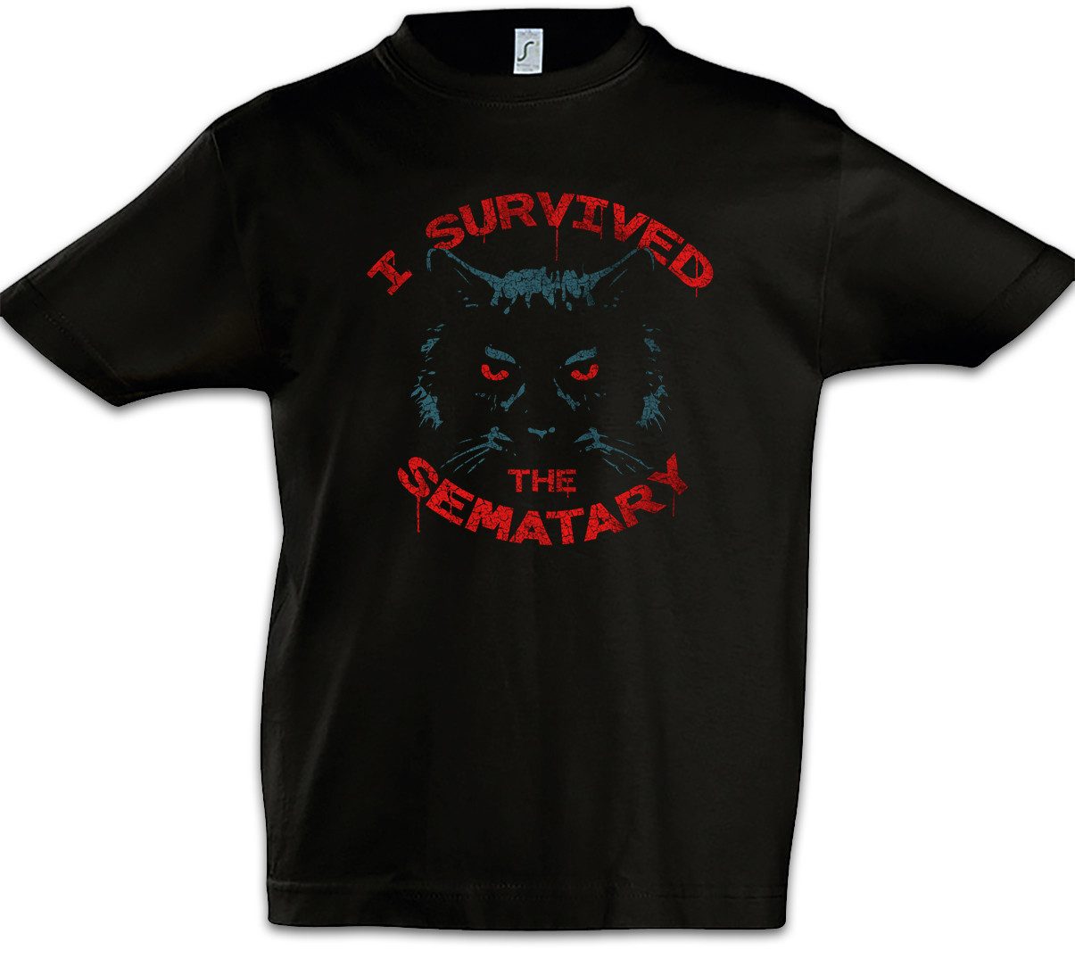 Urban Backwoods Print-Shirt I Survived The Sematary Kinder T-Shirt Pet Friedhof Der Cemetery (1-tlg) Kuscheltiere Cat Cats Katze