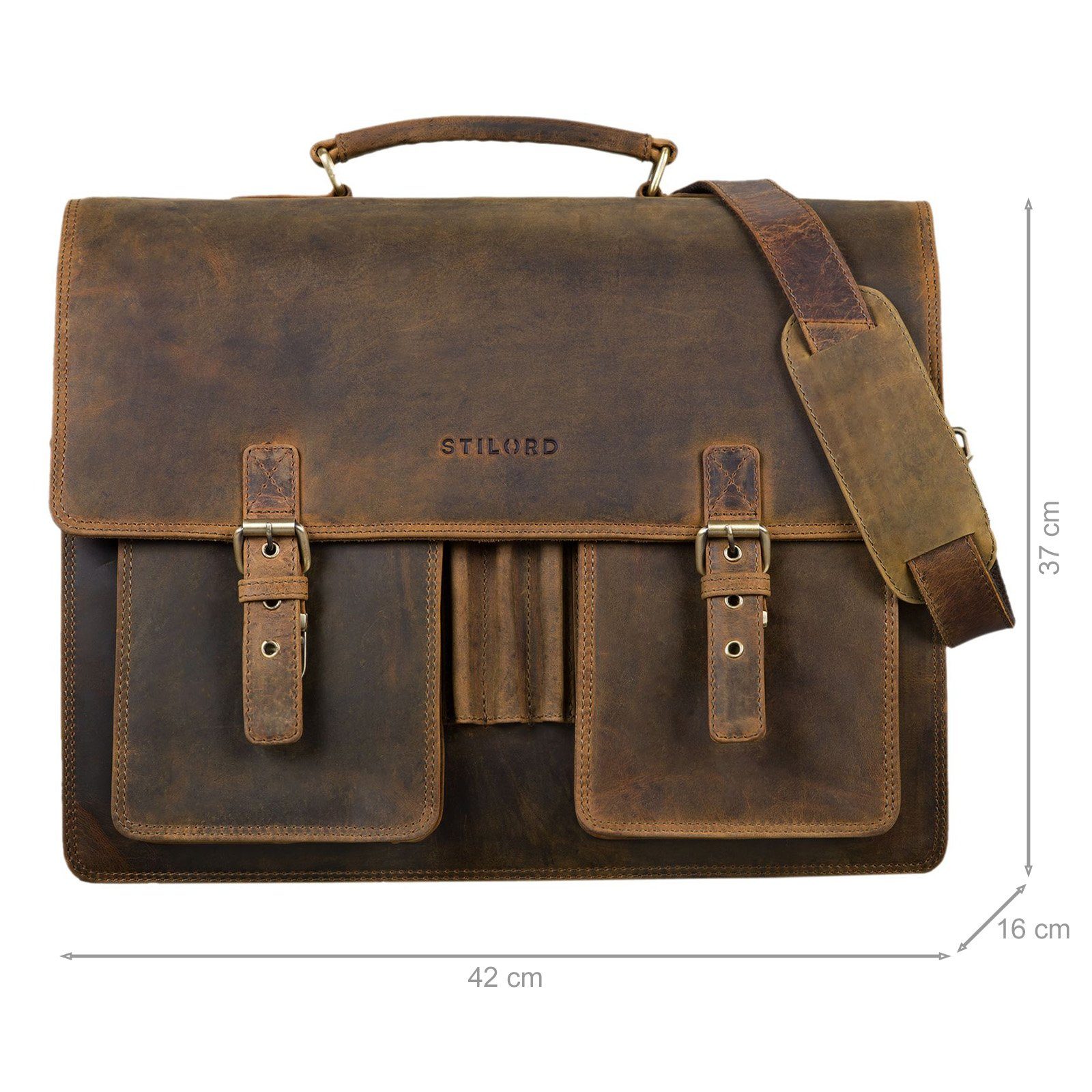 STILORD Aktentasche "Anton" Aktentasche Leder XL günstig online kaufen
