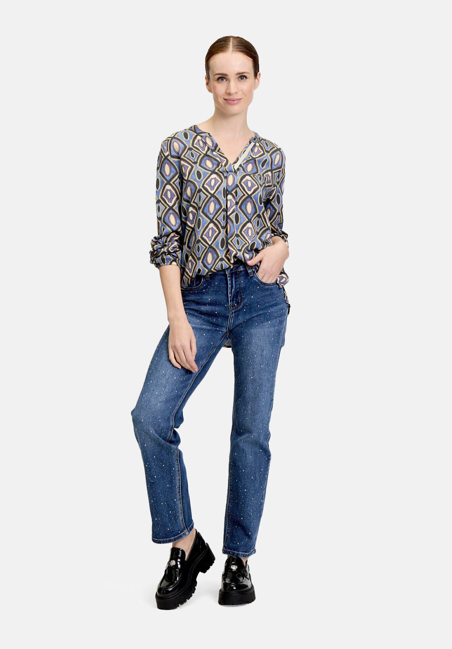 Cartoon Shirtbluse Damen mit Muster