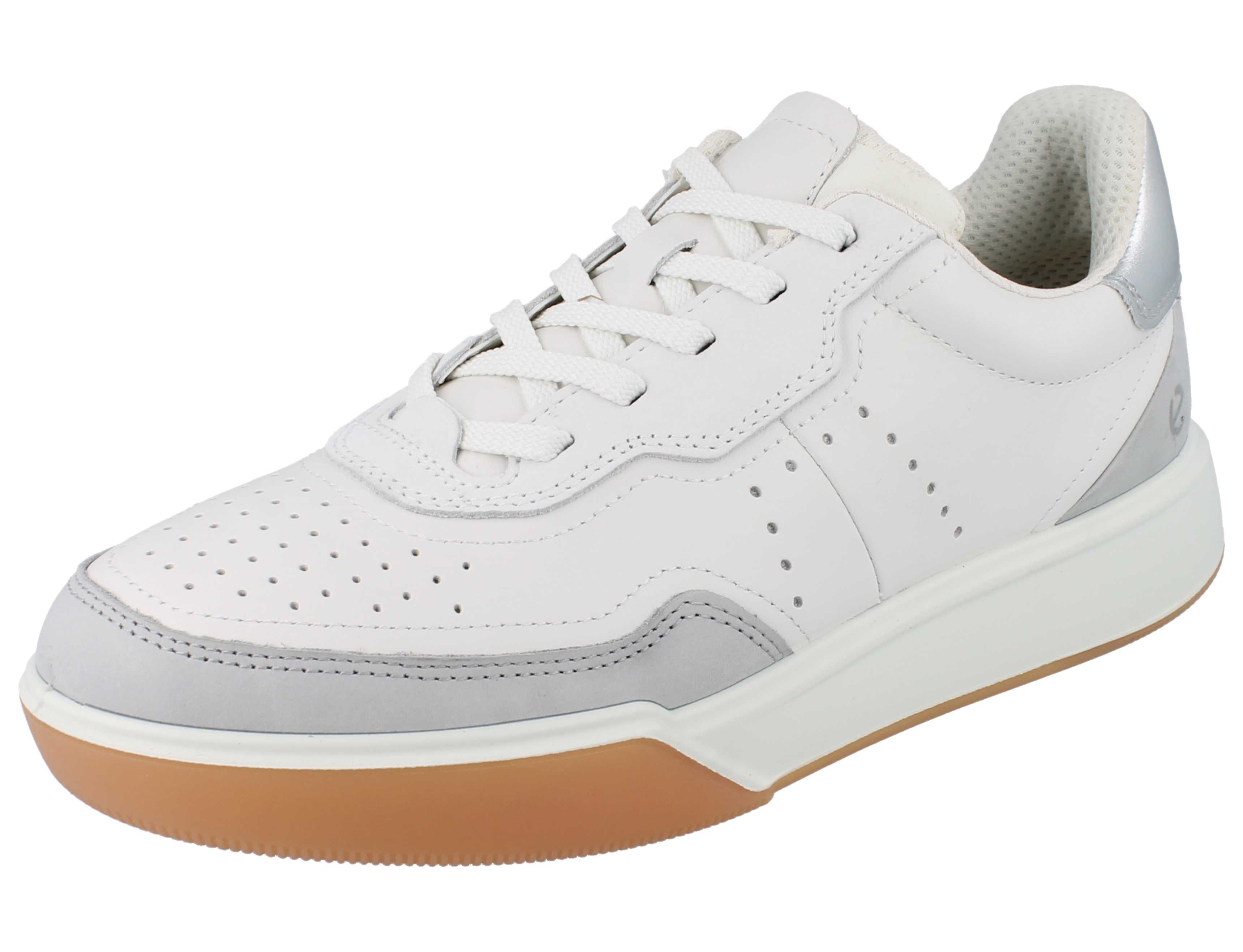 Ecco ECCO Street Court W Damen Sneaker weiss Glattleder - Größe: 42 Schnürschuh