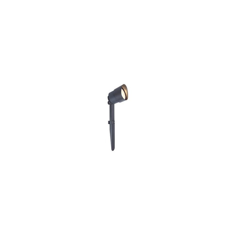LUTEC LED Gartenstrahler, LED-Leuchtmittel fest verbaut, Warmweiß, LED Steckleuchte Außenbereich Spot verstellbar Grau IP54 H 43 cm