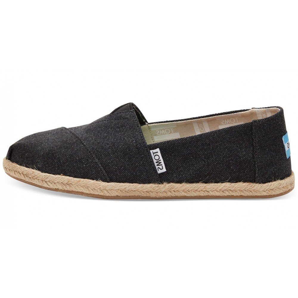 TOMS Black Washed Classics für Damen, vegane Schuhe Sandale