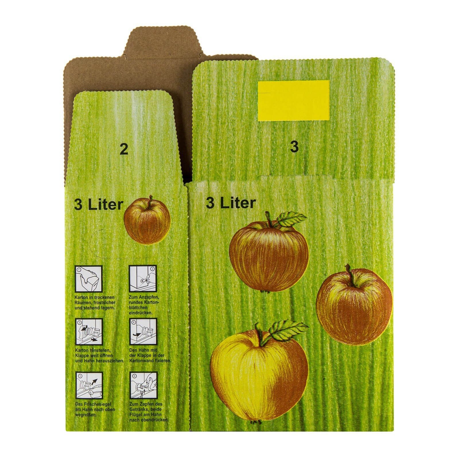 DEMA Entsafter 10x Bag in Box Karton 3L Faltkarton Apfeldekor – Bild 3 von 5