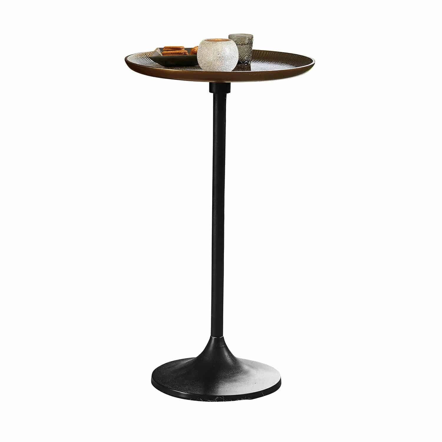 Mirabeau Beistelltisch Beistelltisch Elmsford antikschwarz/messing