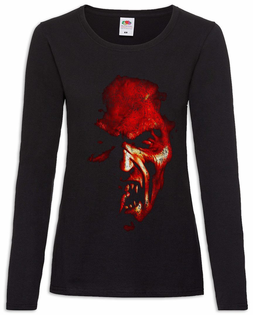 Urban Backwoods Langarmshirt Demon Head Damen Langarmshirt Pentagramm Dämon Satanismus Hölle Teufel (1-tlg) Satan Hell Satanism Pentagram
