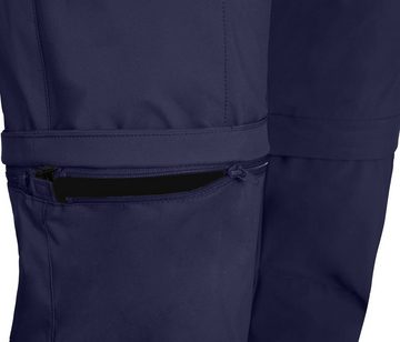 Bergson Zip-off-Hose TESSE Zipp-Off Damen Softshellhose, winddicht, strapazierfähig, Normalgrößen, peacoa