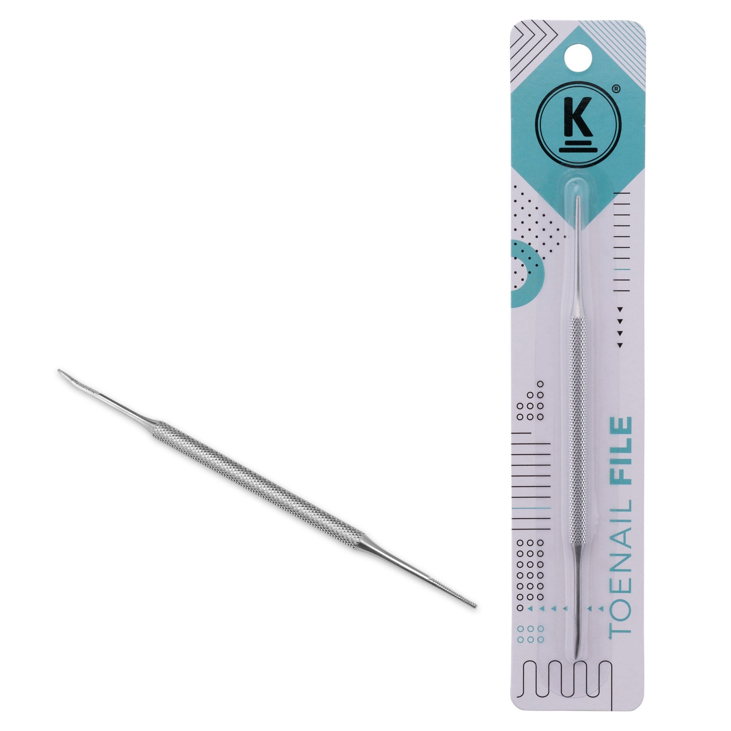 K-Pro Mineral-Nagelfeile Nagelfeile Edelstahl bei Engewachsenen Zehennägel, 1-tlg., Zehennagelfeile, eingewachsene Nägel behandeln, Fußpflege Werkzeug