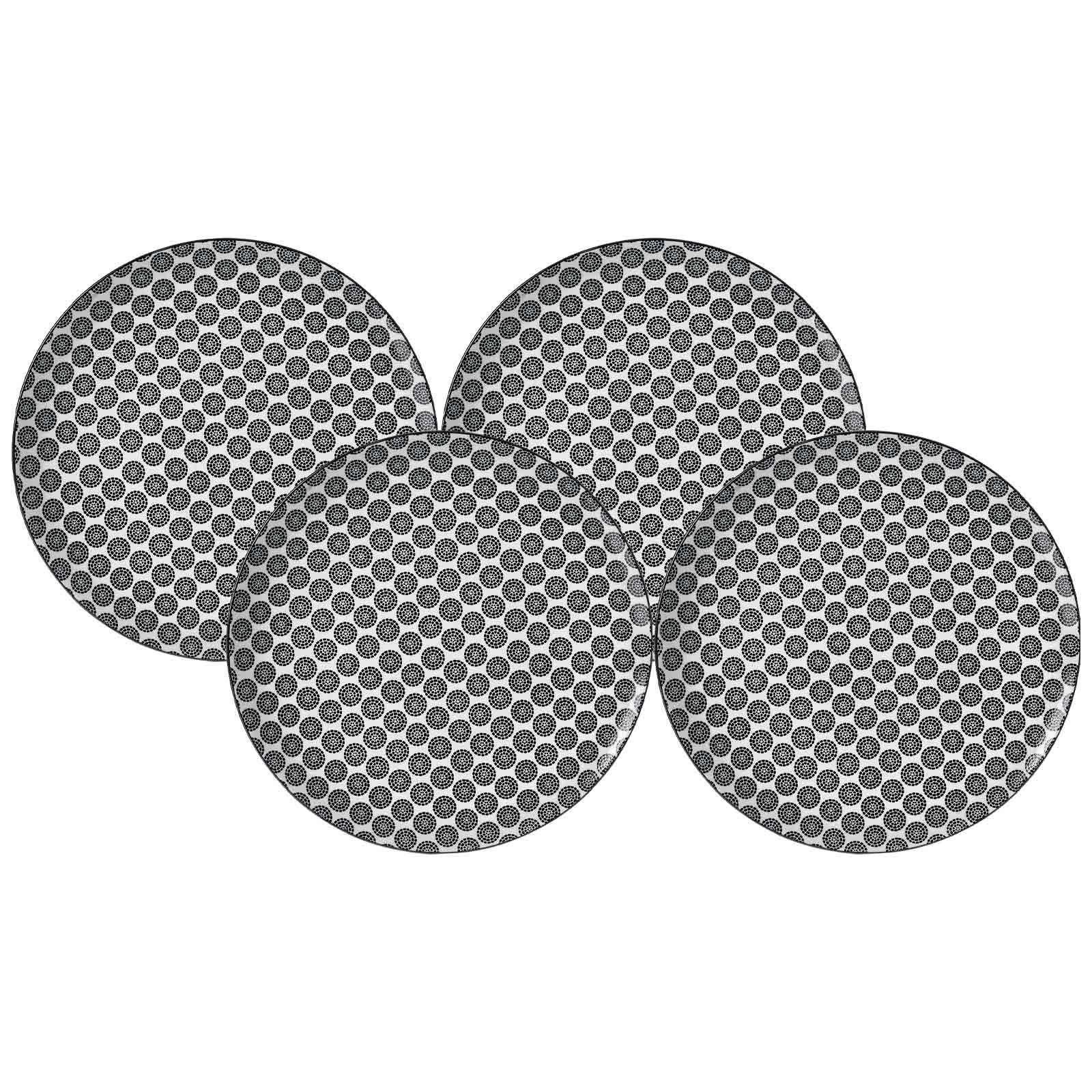 Ritzenhoff & Breker Speiseteller Takeo Circles Speiseteller ø 26,5 cm 4er Set, (4 St)