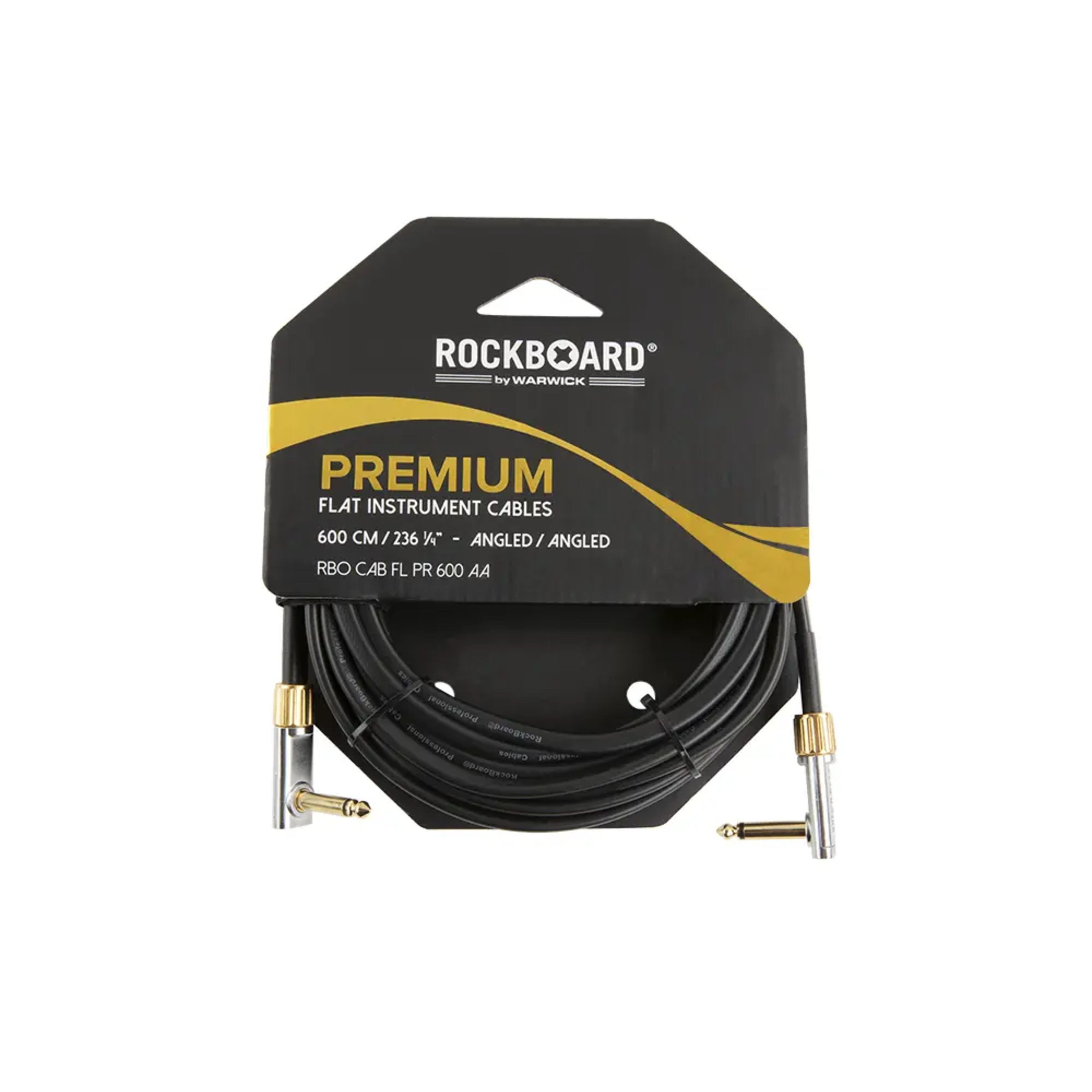 Rockboard Instrumentenkabel, Premium Flat Instrument Cable Angled/Angled 6 m - Gitarrenkabel