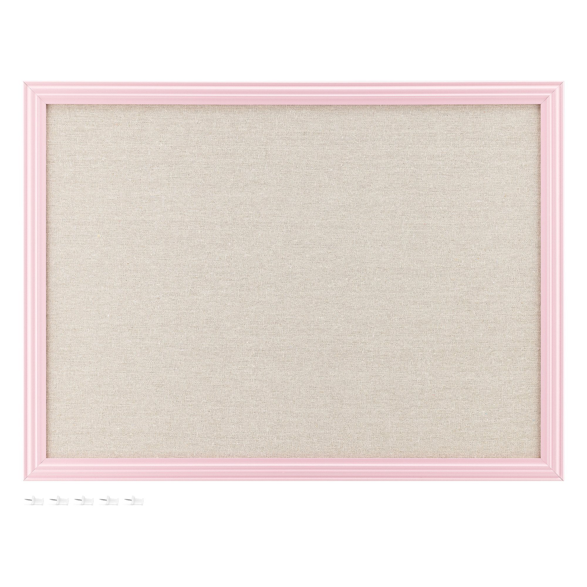 mit Navaris cm 58x43 Pinnwand Leinenoberfläche - aus Memoboard - Leinen Rosa Memoboard