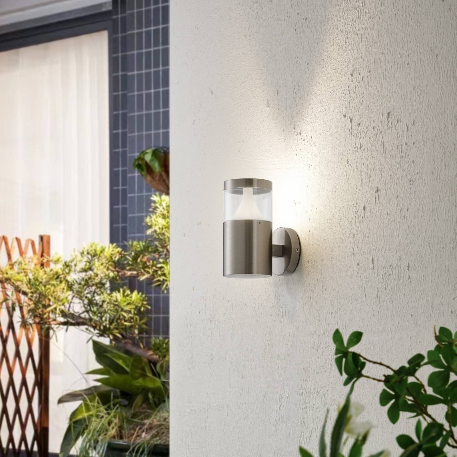 Arcchio Außen-Wandleuchte Rudolfine, Edelstahl Alu IP54, 1 x 5 W LED