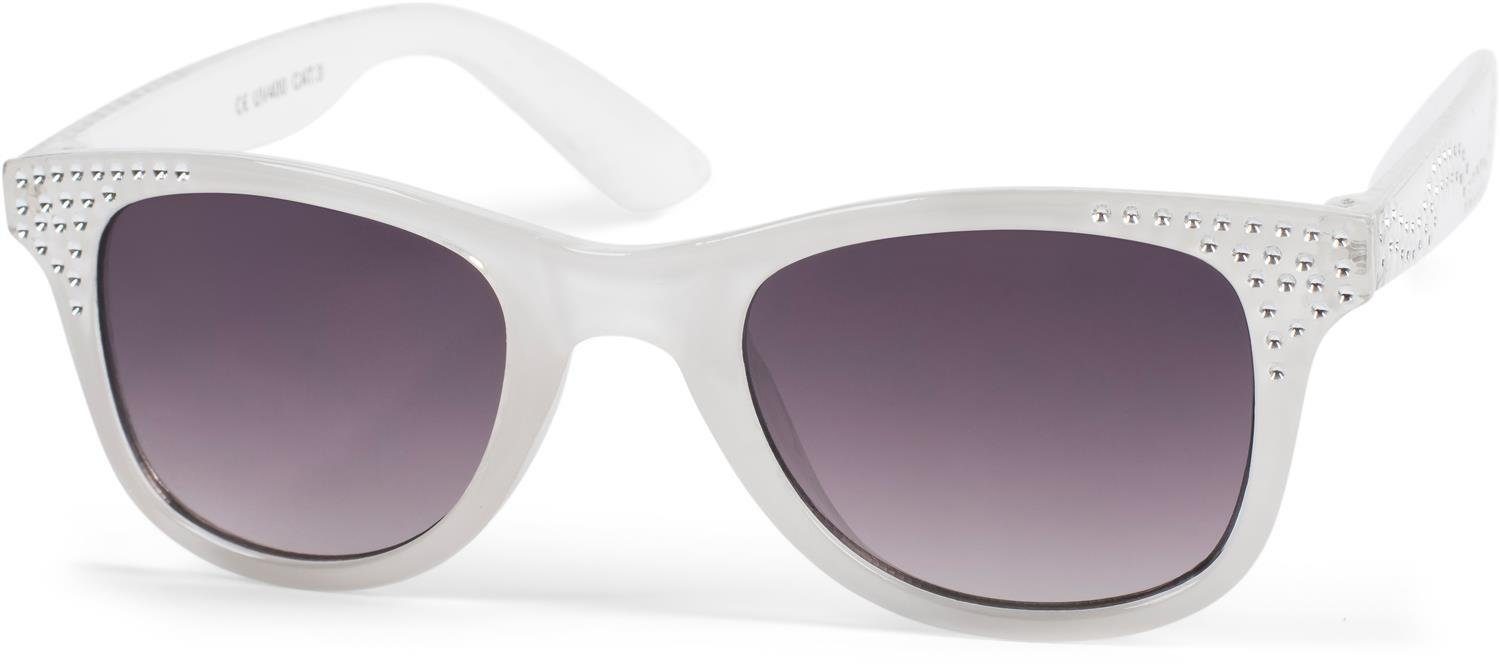 Eine große Auswahl an Produkten! styleBREAKER Sonnenbrille (1-St) Getönt Grau Gestell / Weiß Glas Verlauf