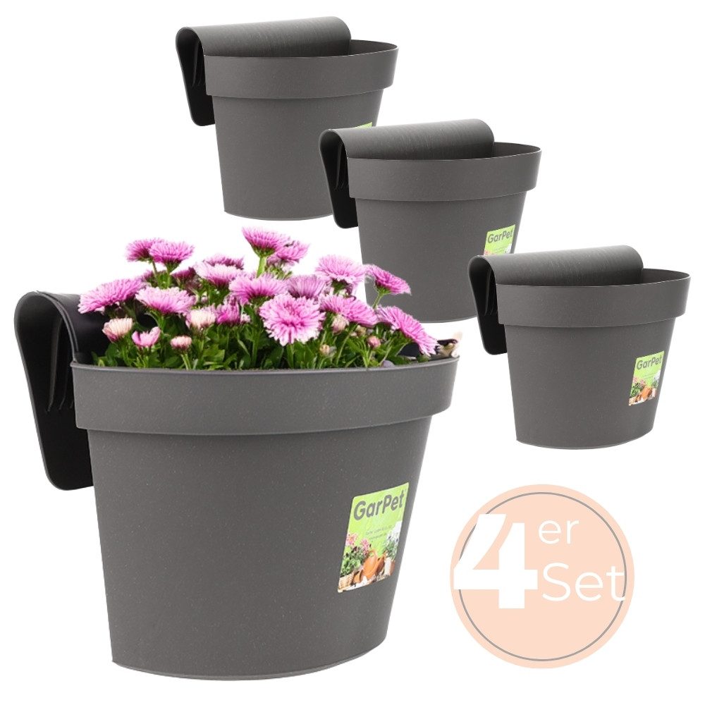 GarPet Balkonkasten 4x Geländertopf Balkon Wasserspeicher günstig online kaufen