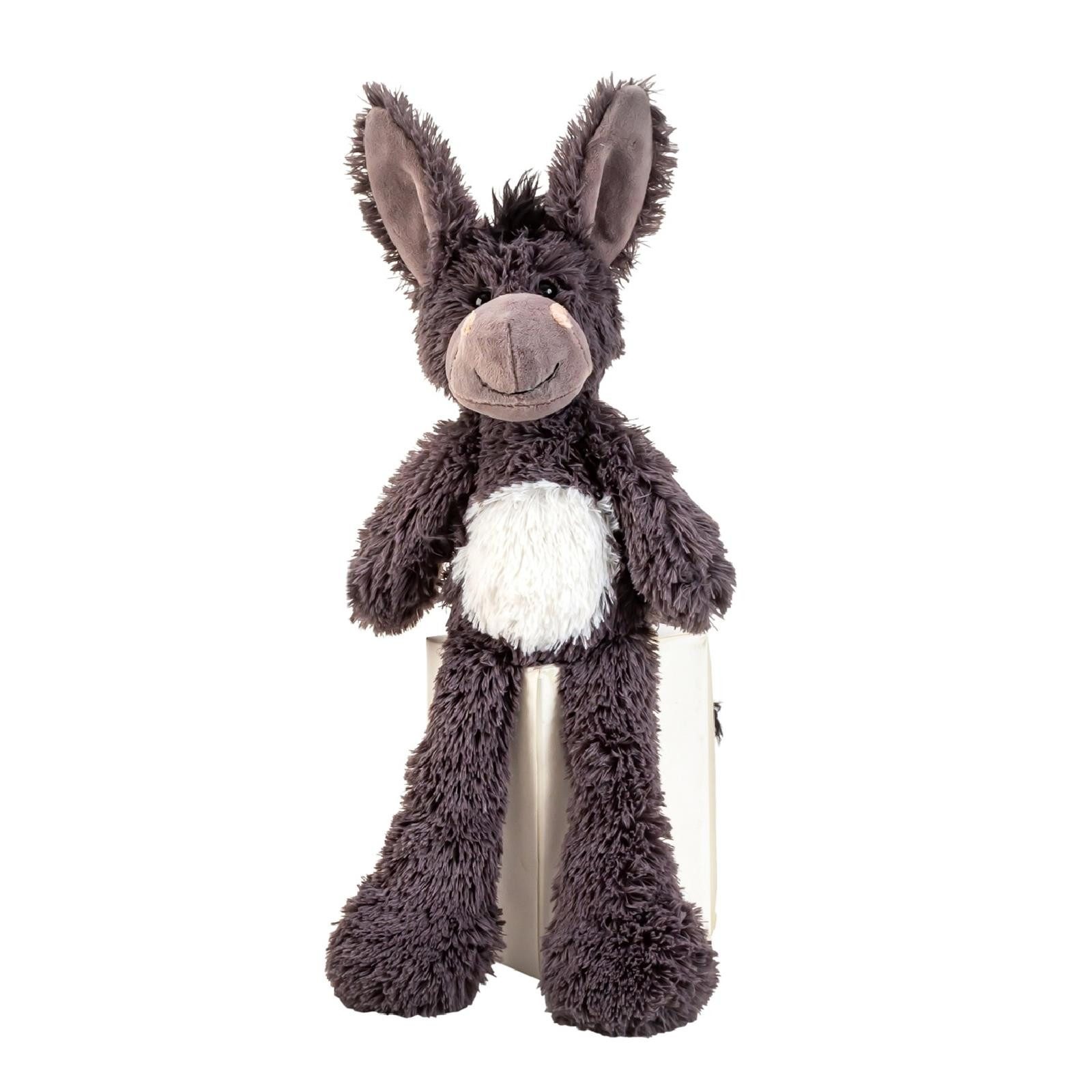 Geschenkestadl Kuscheltier Kuscheltier Esel, beweglich, kuschelweich Braun oder Grau Plüschesel