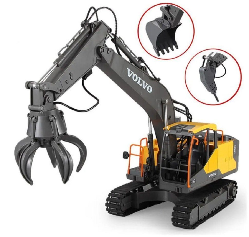 COIL RC-Bagger Ferngesteuerter Bagger, Volvo,Schaufel,Greifer,Drucklufthamm günstig online kaufen