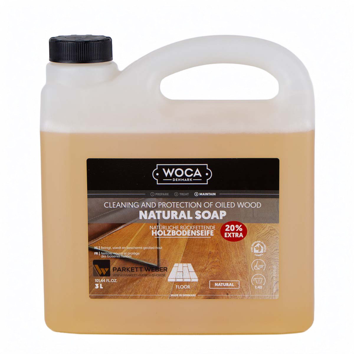 WOCA Woca Holzbodenseife natur - 3 Liter Parkettreiniger