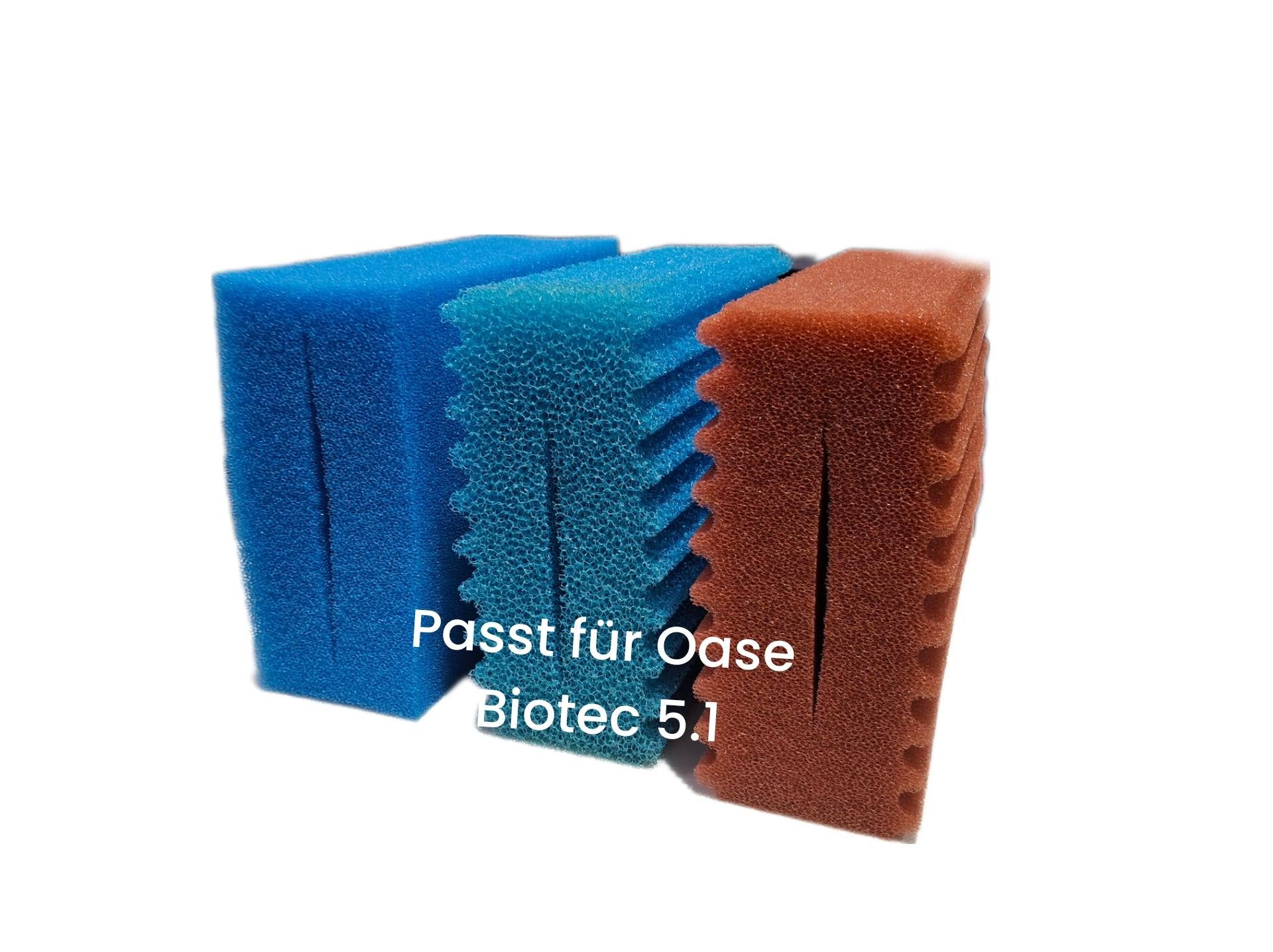 Teichfilter Ersatzschwamm Set passend für Oase Biotec 5 .1 Teichfilter 1 x rot 2