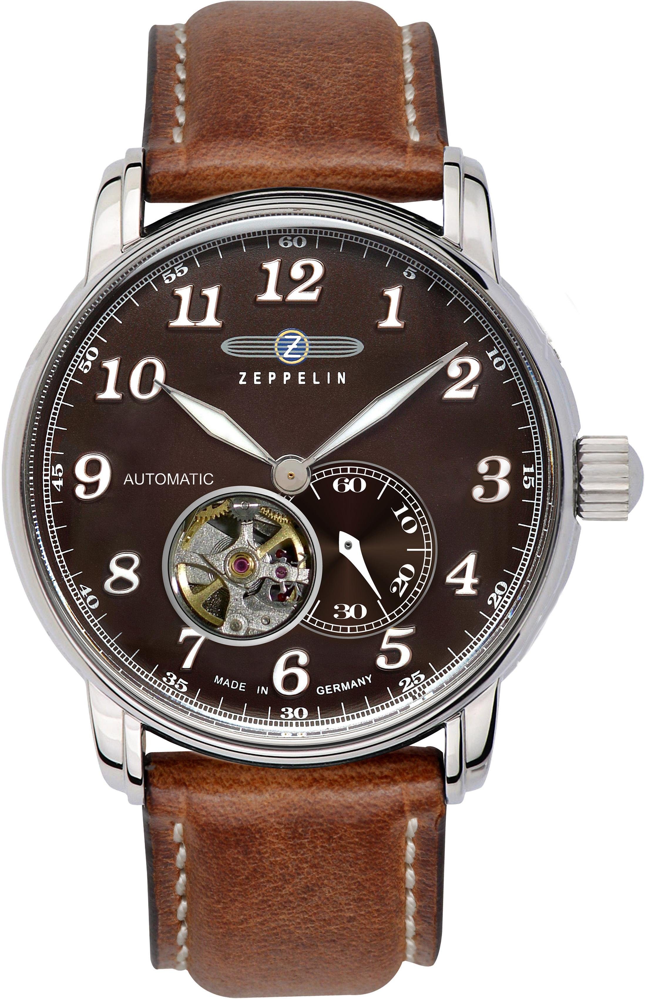 ZEPPELIN Automatikuhr LZ 127 Graf Zeppelin, 7666-4, Armbanduhr, Herrenuhr, Made in Germany