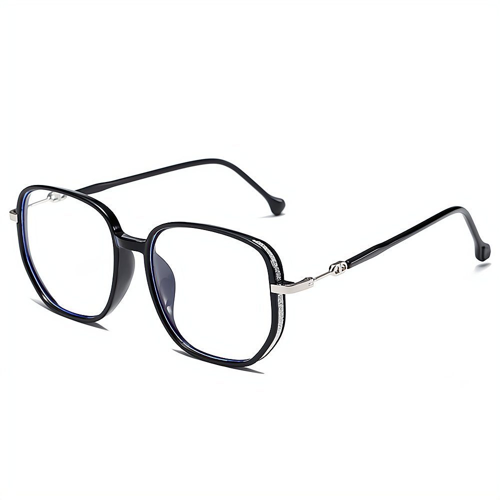 PACIEA Lesebrille Mode bedruckte Rahmen anti blaue presbyopische Gläser schwarz